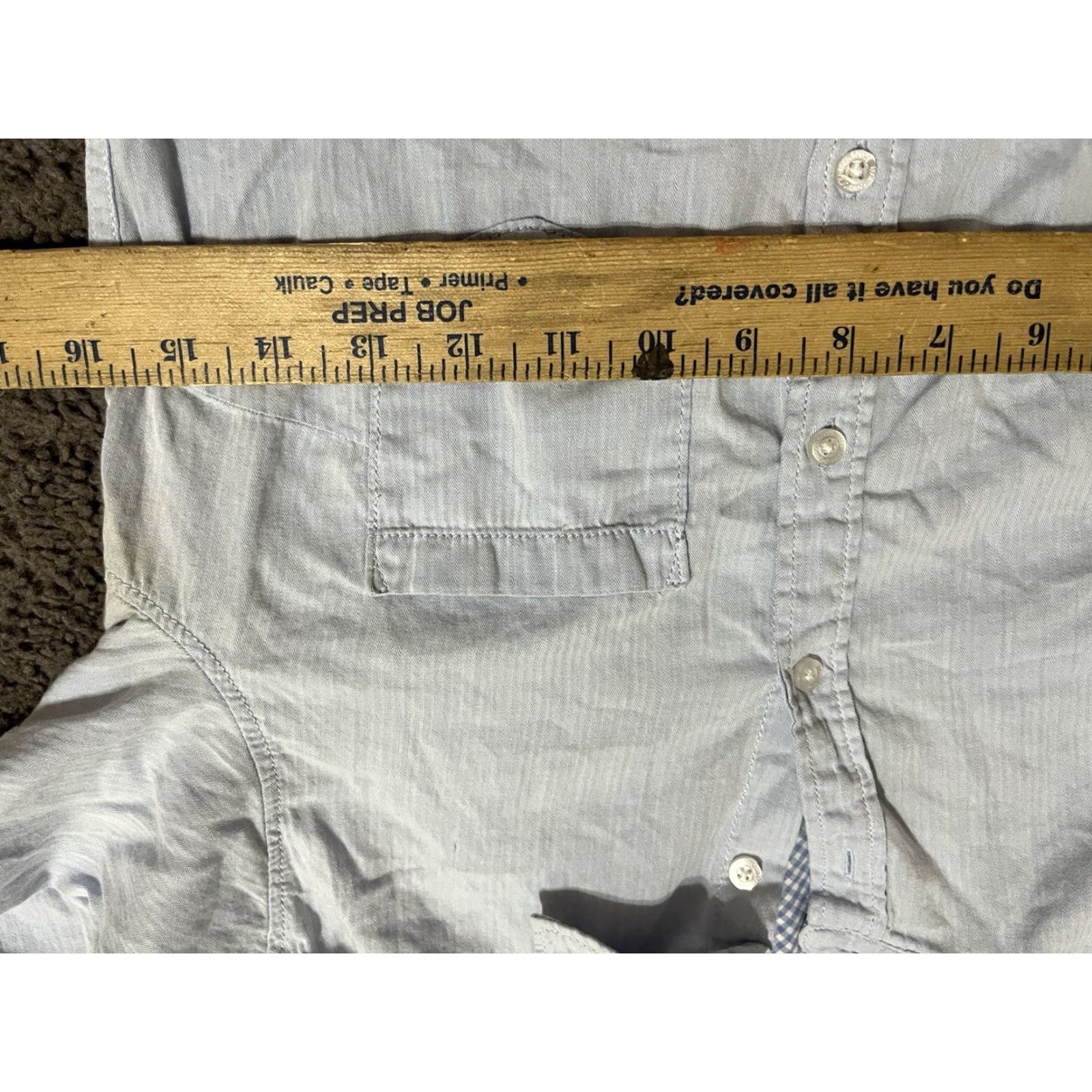 H&M H&M Women’s Fitted Button-Up Shirt Size 4 Long Sleeve Solid Blue Cotton Size S / US 4 / IT 40 - 4 Thumbnail