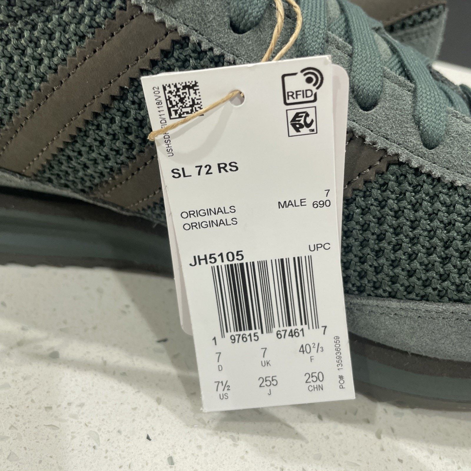 Adidas adidas SL 72 RS Legend Ivy Shadow Olive Men's 7.5 Retro NEW Size US 7.5 / EU 40-41 - 10 Thumbnail