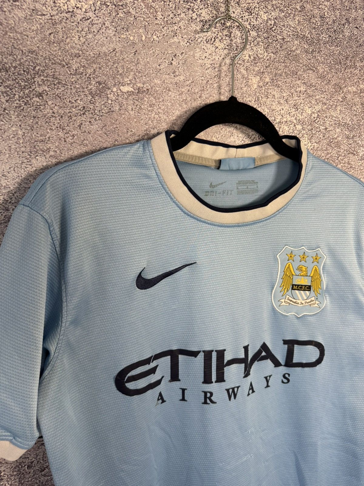 Nike × Vintage KUN AGUERO Vintage Manchester City 2013/14 Nike Jersey Size US S / EU 44-46 / 1 - 7 Thumbnail
