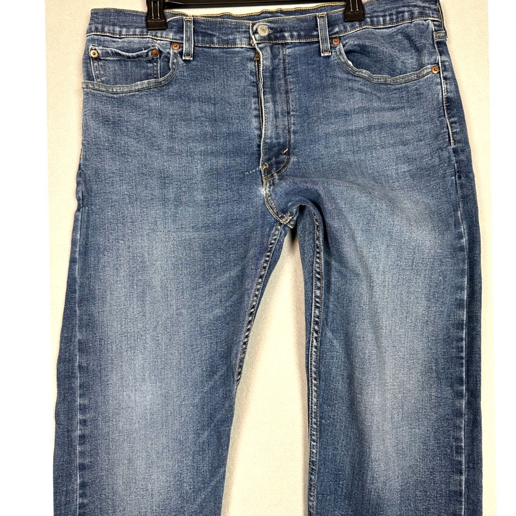 Levi's Levi's 503 Jeans Mens Straight Leg Stretch Blue Distressed Red Tab Denim 38X30 Size US 38 / EU 54 - 3 Thumbnail