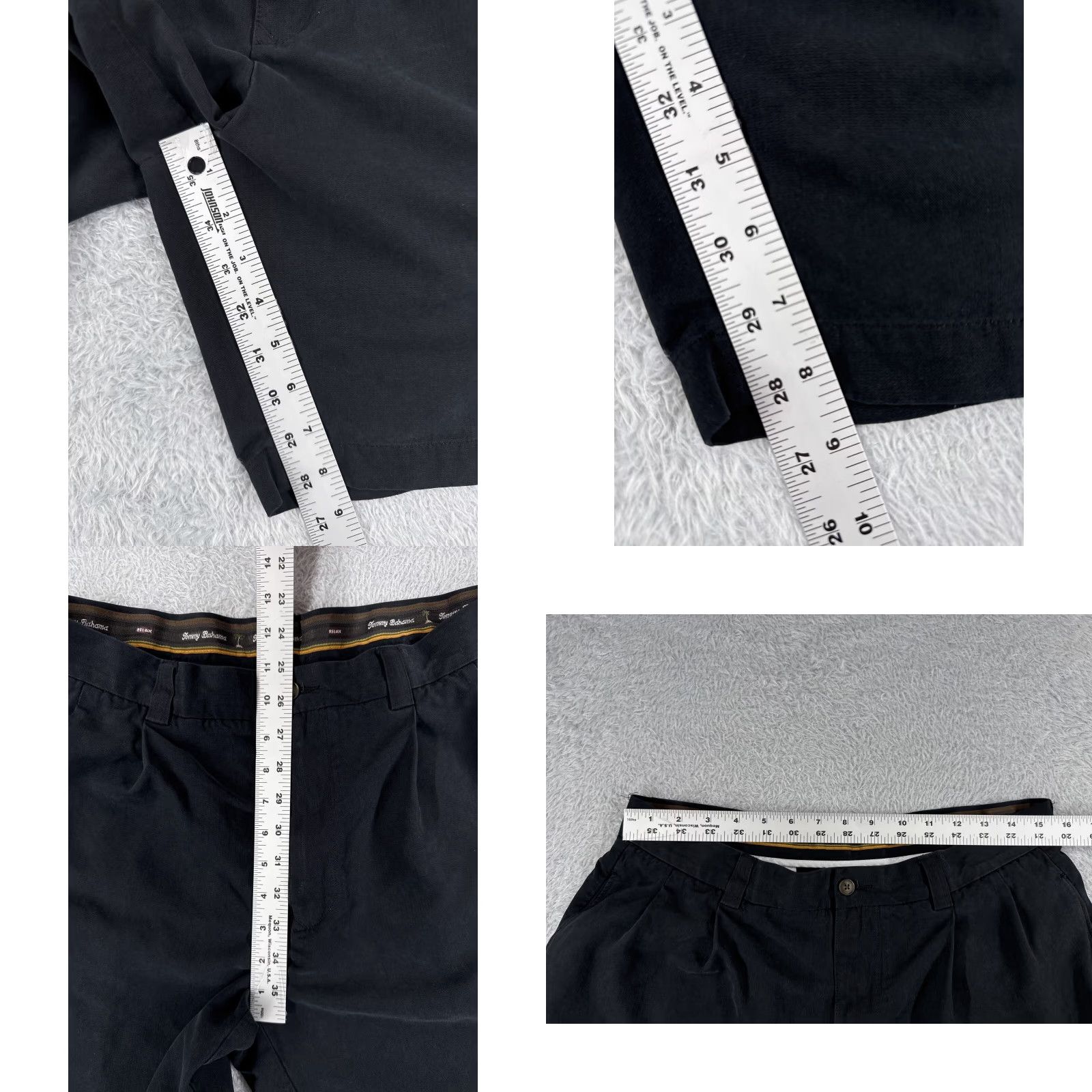 Tommy Bahama Tommy Bahama Shorts Men 40 Black Pleated Bermuda 100% Silk Golf Golfer Beach Size US 40 / EU 56 - 8 Thumbnail