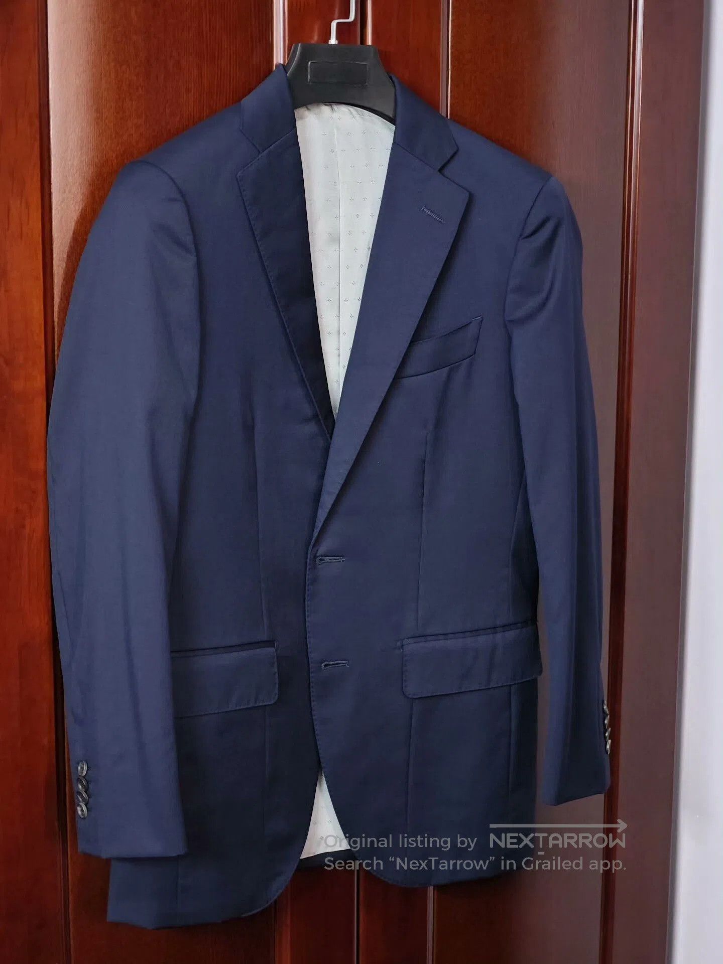 Custom Scabal Wool-Linen Suit Jacket.