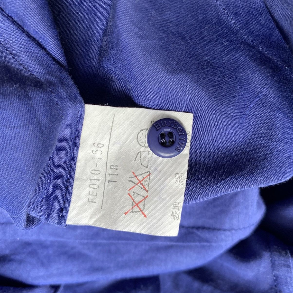 Burberry BURBERRYS Vintage Royal Blue Bow Blouse Size M / US 6-8 / IT 42-44 - 9 Thumbnail
