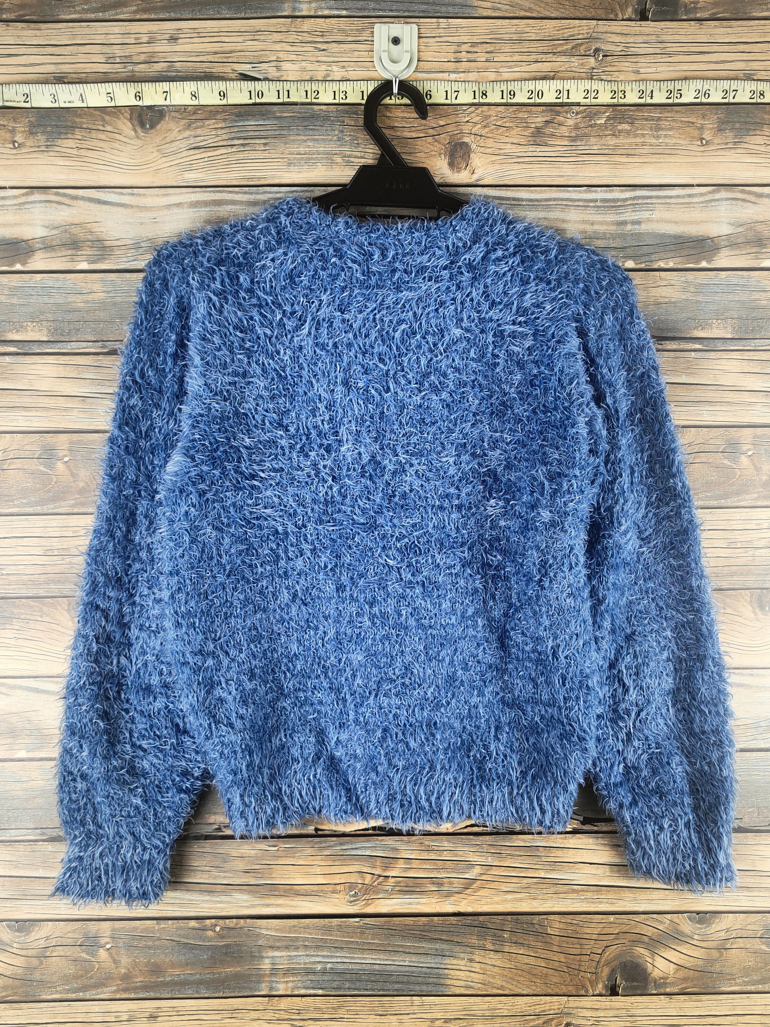 Japanese Brand DL DIRZ Blue Fur shaggy Mohair Knitwear #46-503 Size M / US 6-8 / IT 42-44 - 7 Thumbnail