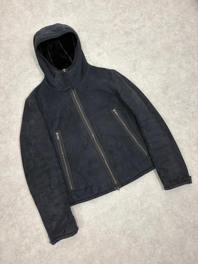 Emporio Armani FW2008 Emporio Armani Navy Shearling Jacket Size US S / EU 44-46 / 1 - 4 Thumbnail