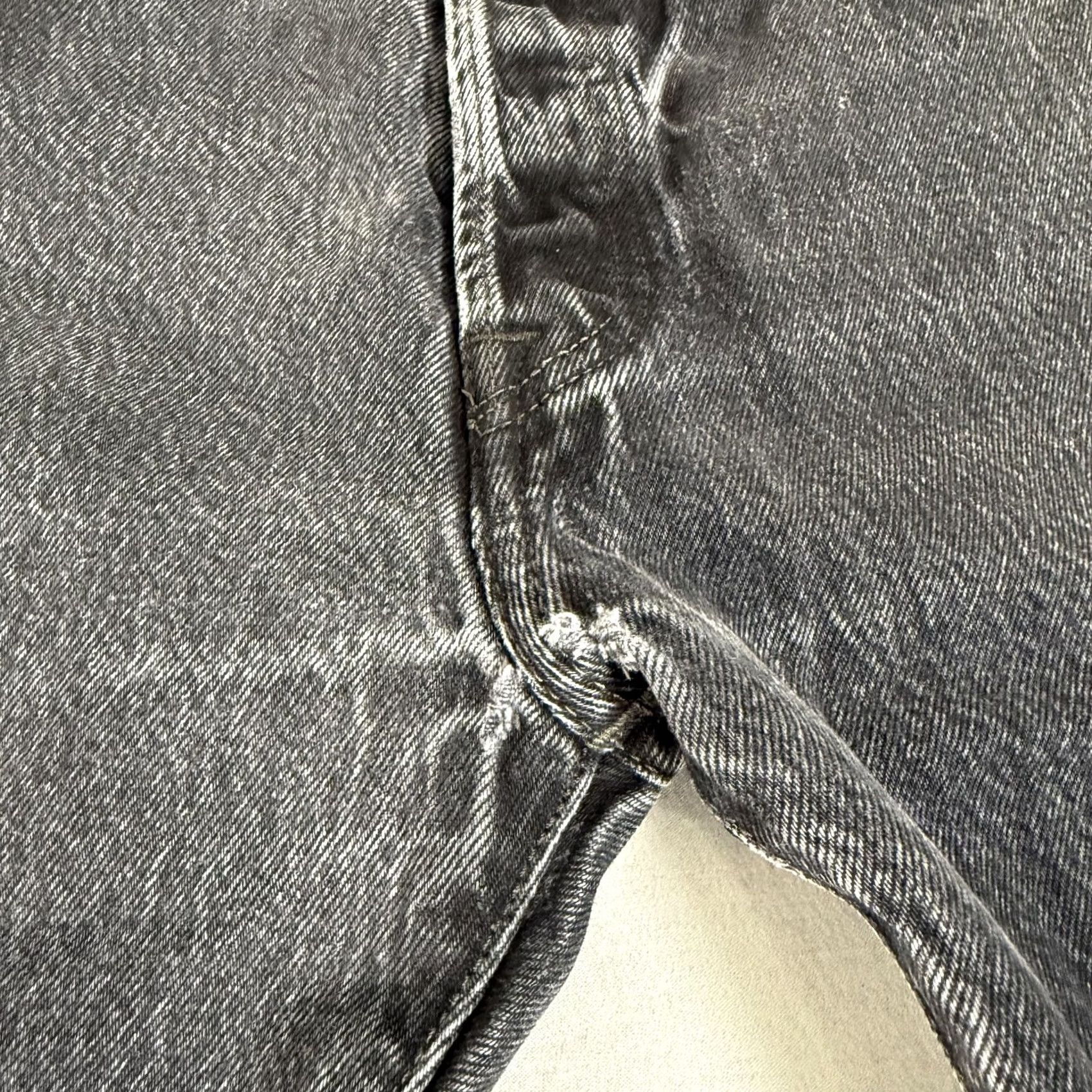 Levi's Levi's Mens Jeans 32x30 Black 501 Straight Fit Distressed Denim Pants Y2K Size US 32 / EU 48 - 4 Thumbnail