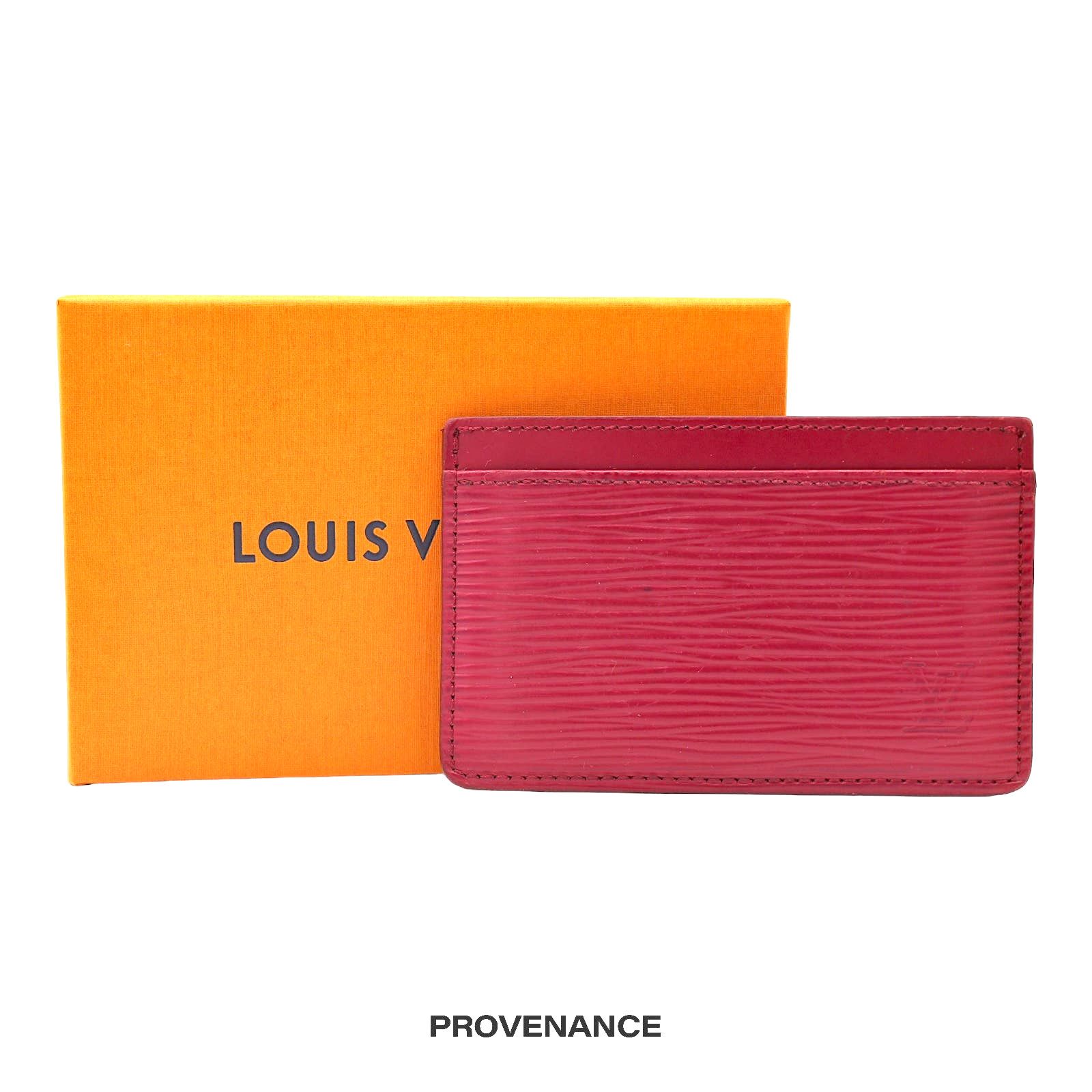 image of Louis Vuitton Card Holder Wallet - Fuchsia Epi Leather in Red, Women's
