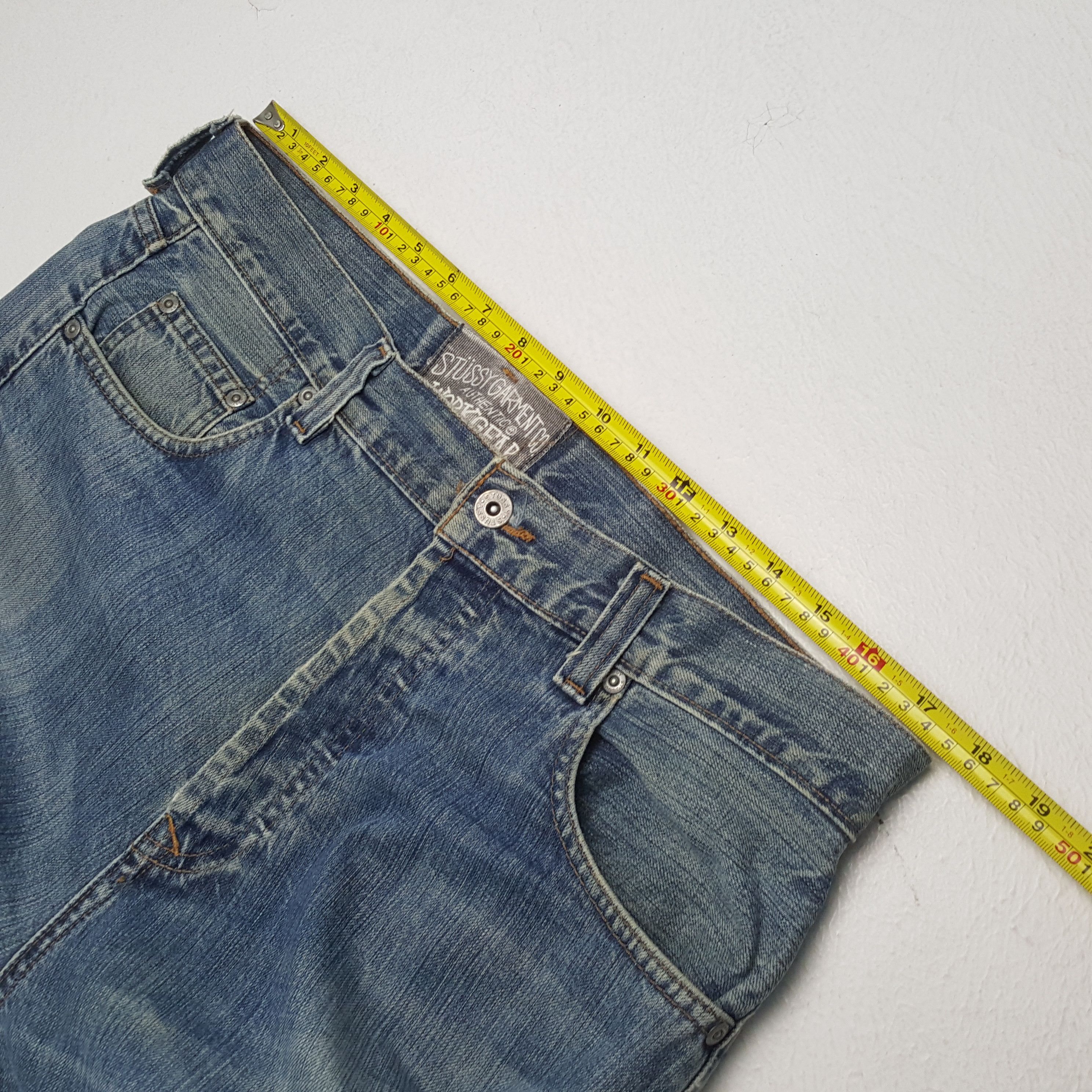 Stussy × Vintage Vintage STUSSY Streetwear Skateboard Logo Style Custom Jeans Size US 35 - 7 Thumbnail