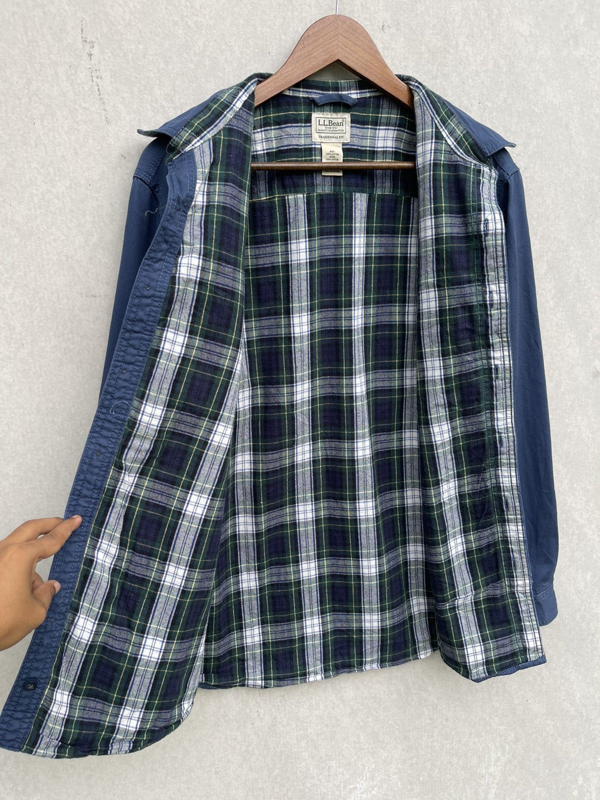 L.L. Bean × Todd Snyder 🔥Vintage L.L. Bean Men's Flannel-Lined Hurricane Shirt Size US L / EU 52-54 / 3 - 10 Thumbnail