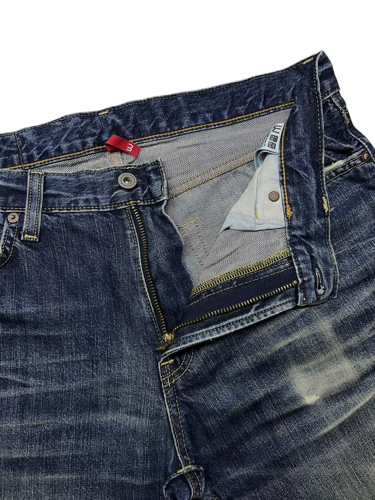 Uniqlo Vintage Uniqlo UJ S002 Japan - Faded Wash, Distressed Denim Size US 34 / EU 50 - 7 Thumbnail