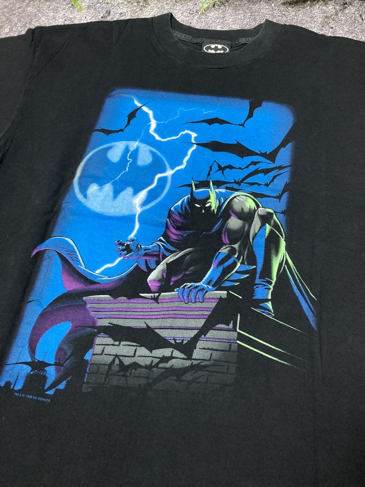 DC Comics Vintage 1998 DC Comics Batman Dark Knight Tee T Shirt Size US XL / EU 56 / 4 - 2 Thumbnail