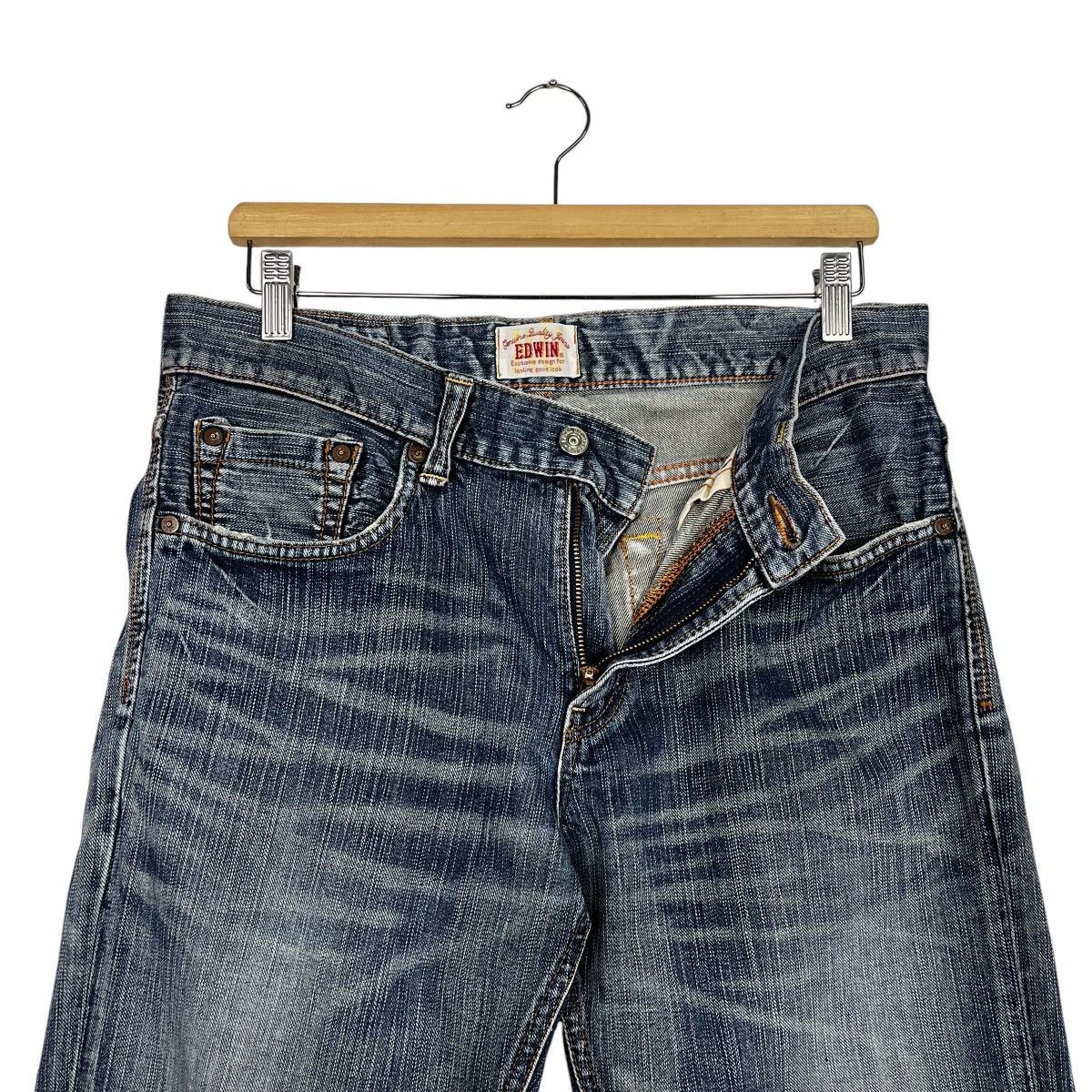 Japanese Brand Vintage Edwin Faded Denim Jeans Size 32" / US 10 / IT 46 - 14 Thumbnail