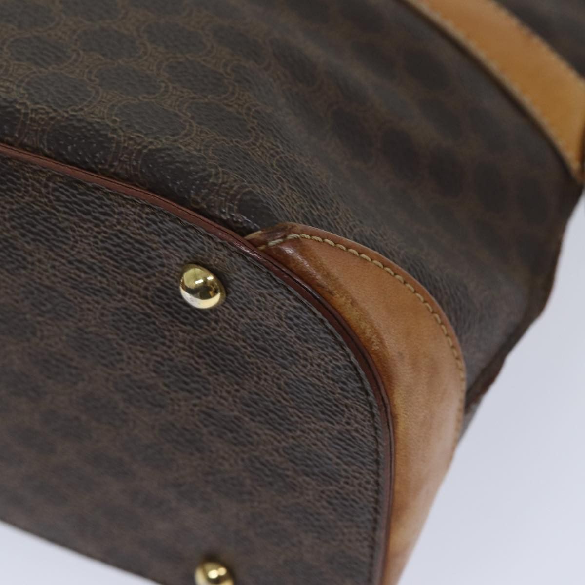 Celine CELINE Macadam Canvas Hand Bag Pvc Brown Size ONE SIZE - 9 Thumbnail