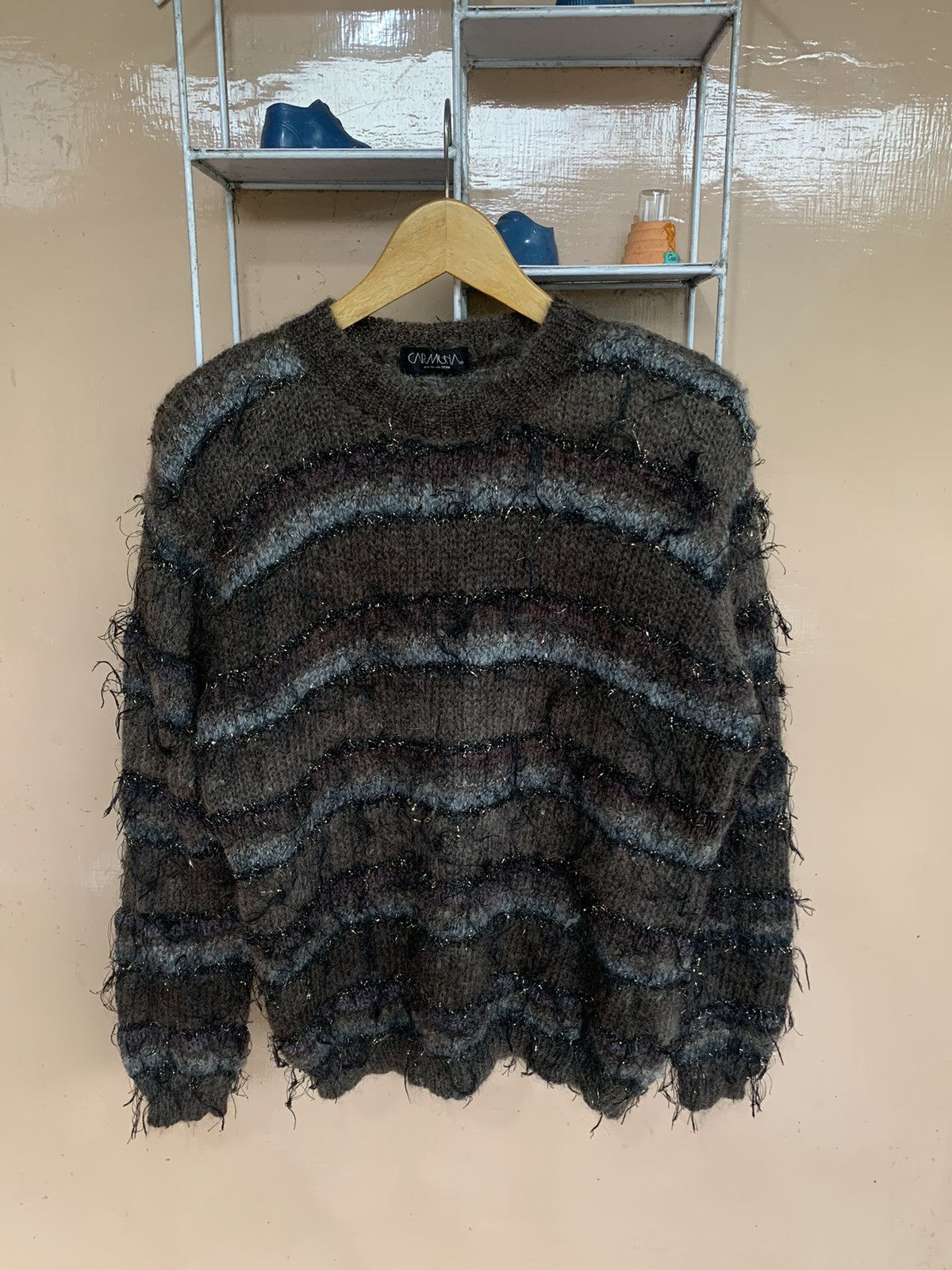 image of Avant Garde x Beauty Beast Bindingofferjapanese Mohair Knitted Styled Issey Miyake in Brown (Size L
