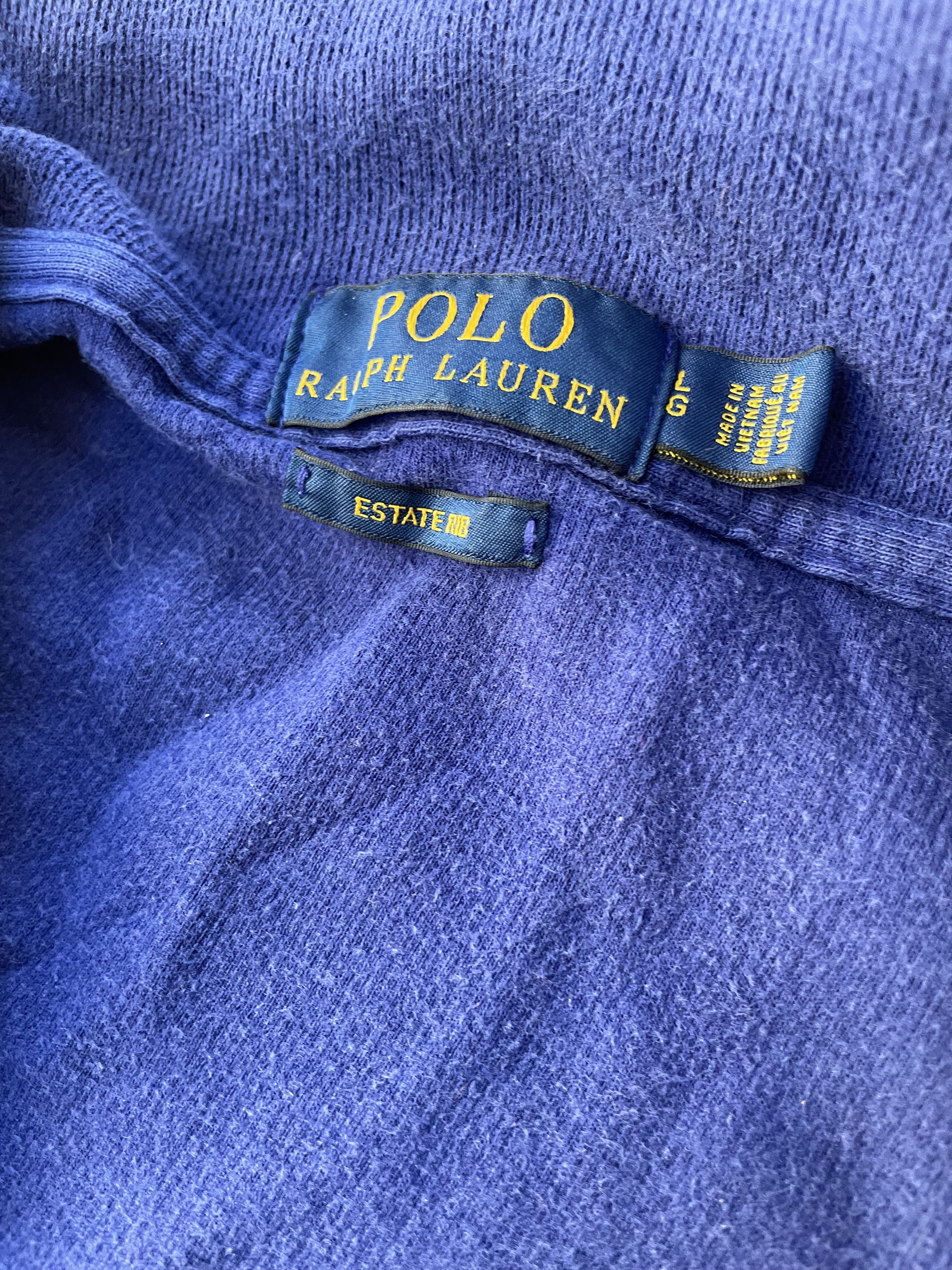 Polo Ralph Lauren Vintage blue polo quarter zip Size US L / EU 52-54 / 3 - 4 Thumbnail