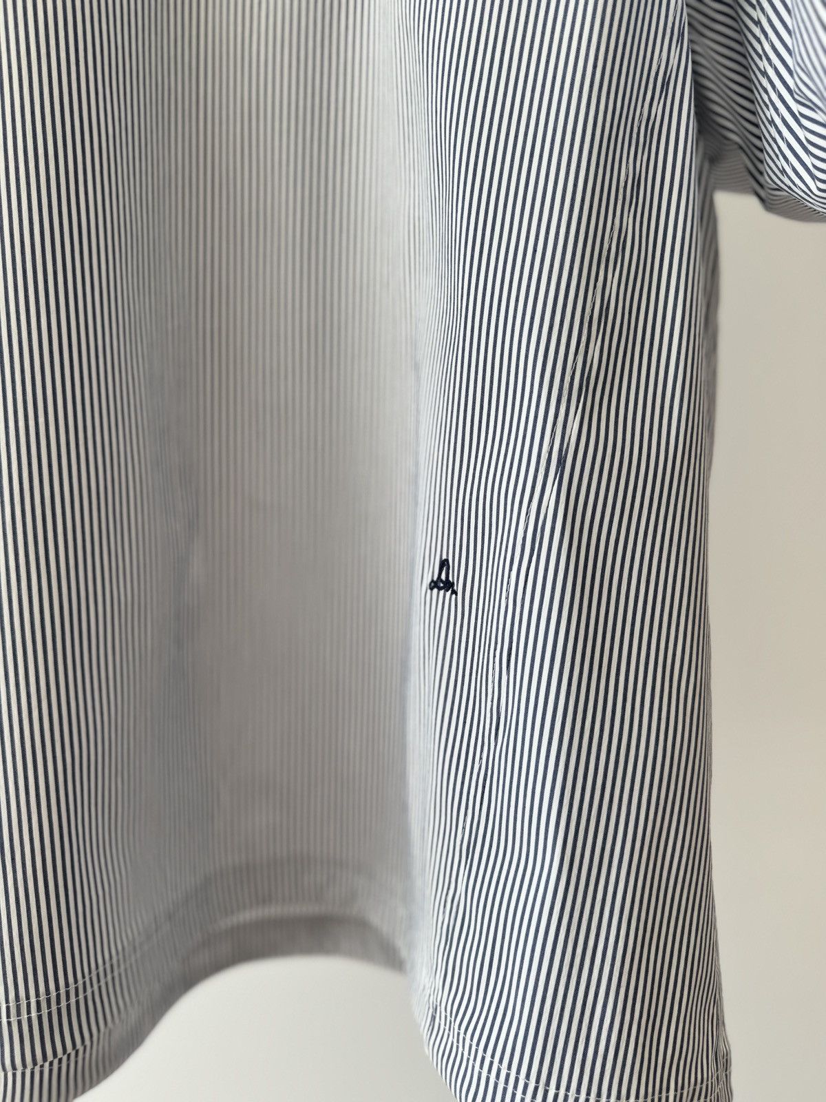 Japanese Brand NAVY STRIPE JAPANESE STRETCH COTTON POPLIN CREW NECK T-SHIRT Size US M / EU 48-50 / 2 - 2 Thumbnail