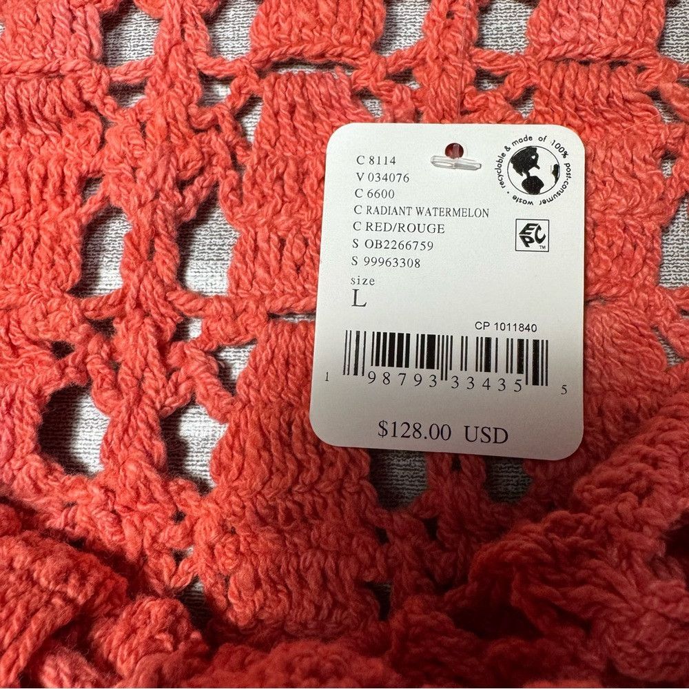 Free People NWT New $128 Free People Bayside Crochet Radiant Watermelon Size L / US 10 / IT 46 - 7 Thumbnail