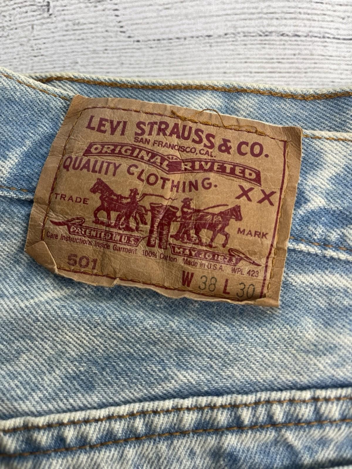 Levi's Vintage Levis 501 Acid Wash Jeans USA Made Men 38x30 Custom Size US 38 / EU 54 - 2 Thumbnail