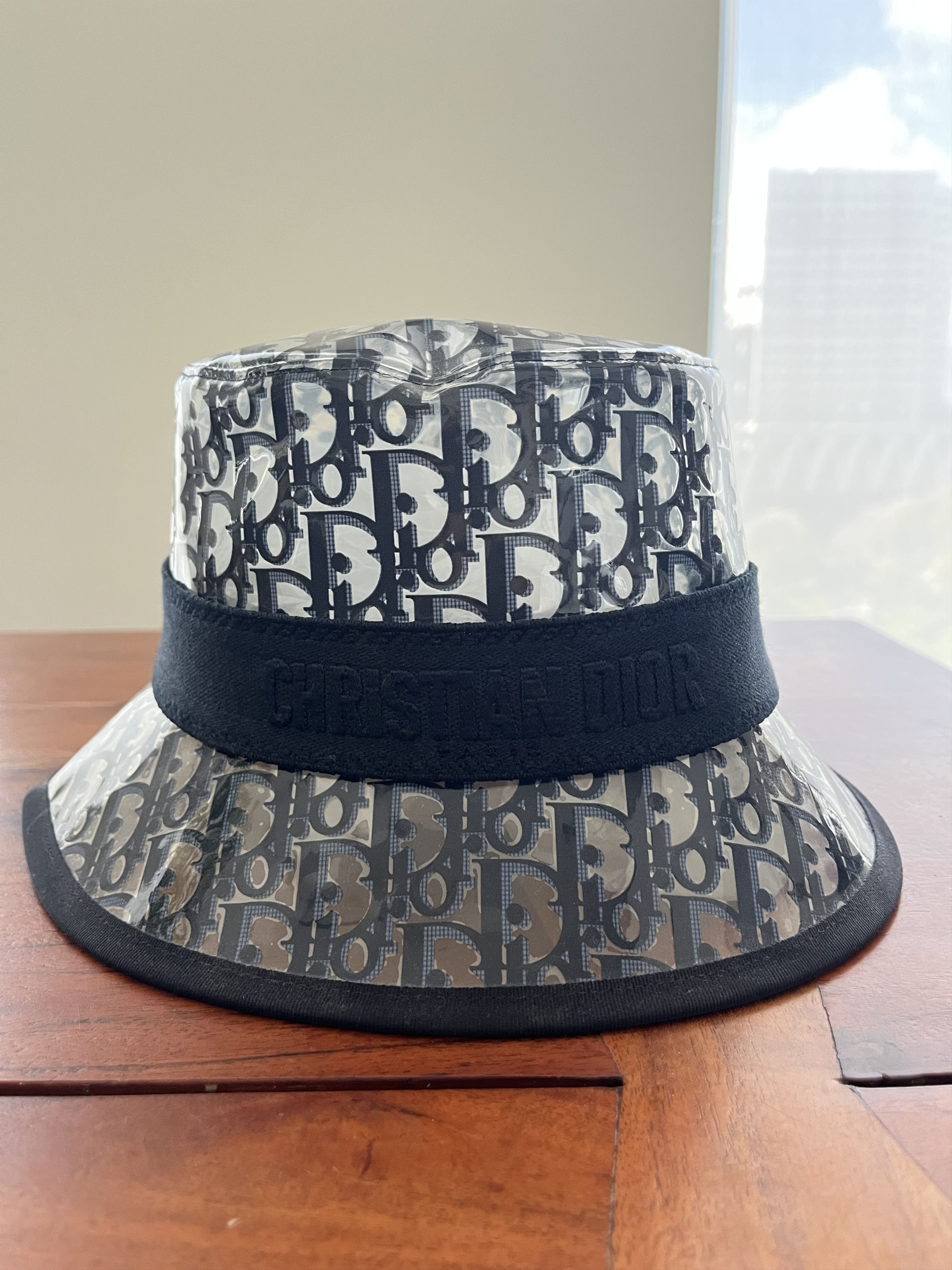 Dior Dior Blue Oblique PVC Transparent Bucket hat | Unisex Size ONE SIZE - 3 Thumbnail