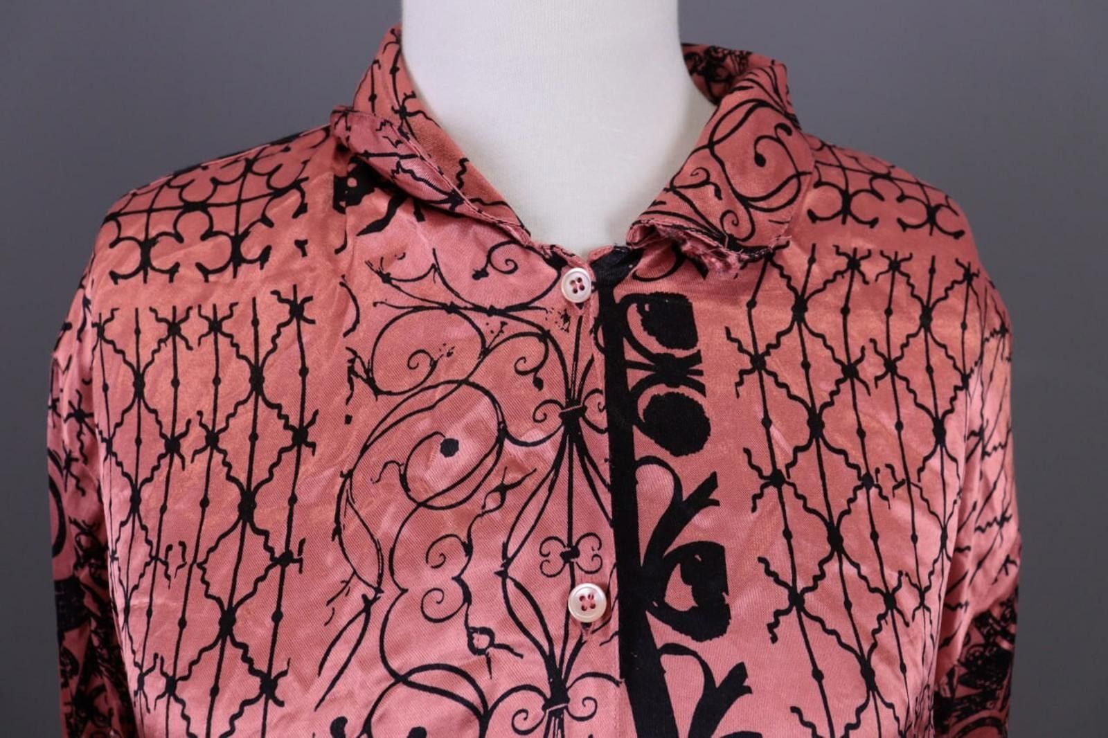 Christian Dior Monsieur Mondi Pink Viscose Long Sleeve Tunic Shirt Size 40 Size M / US 6-8 / IT 42-44 - 8 Thumbnail