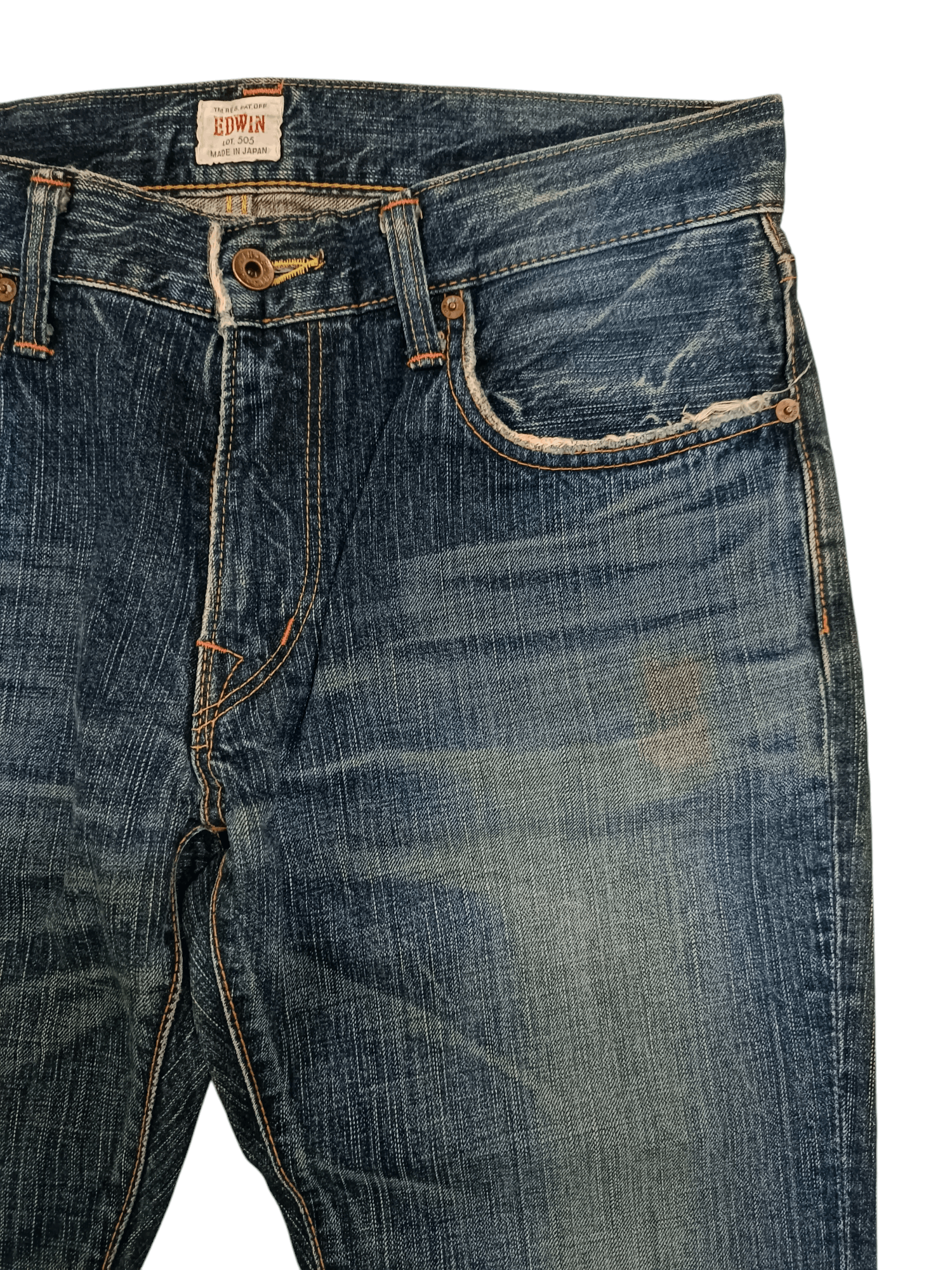 Edwin Vintage Edwin Made In Japan Orange Tab Flared Boot Cut Size US 34 / EU 50 - 17 Thumbnail