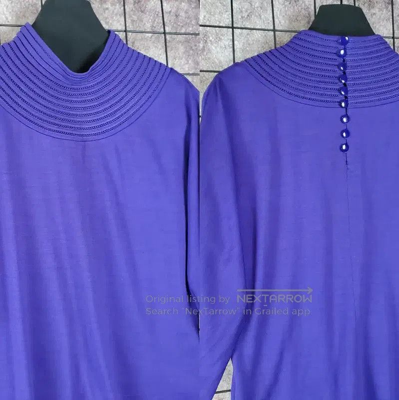 Dior Dior Blue Embroidered Wool Long Sleeve Top . Size M / US 6-8 / IT 42-44 - 3 Thumbnail