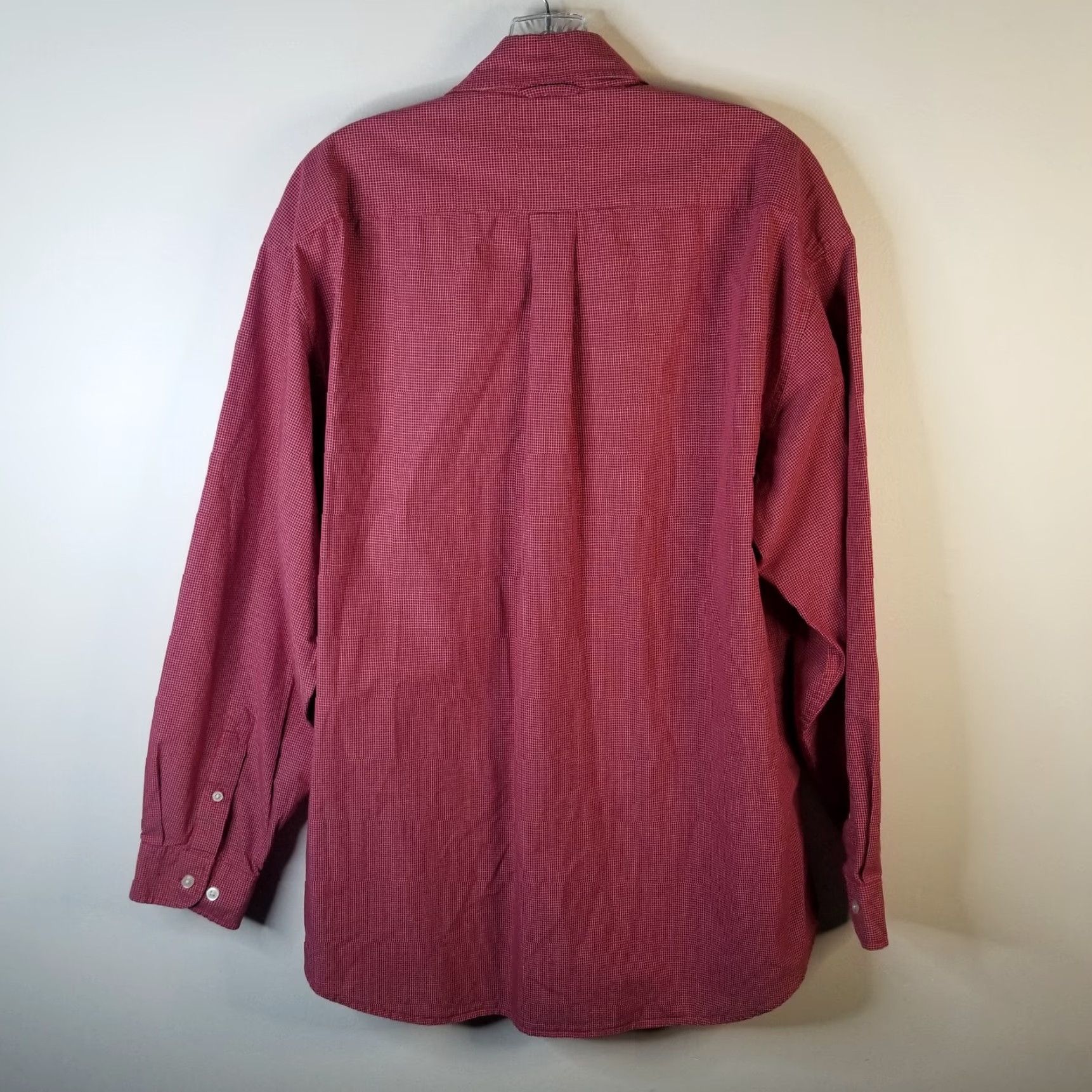 Tommy Hilfiger Tommy Hilfiger Shirt Mens Red Long Sleeve Button-Up Dress Shirt Size L Size 42R - 5 Thumbnail