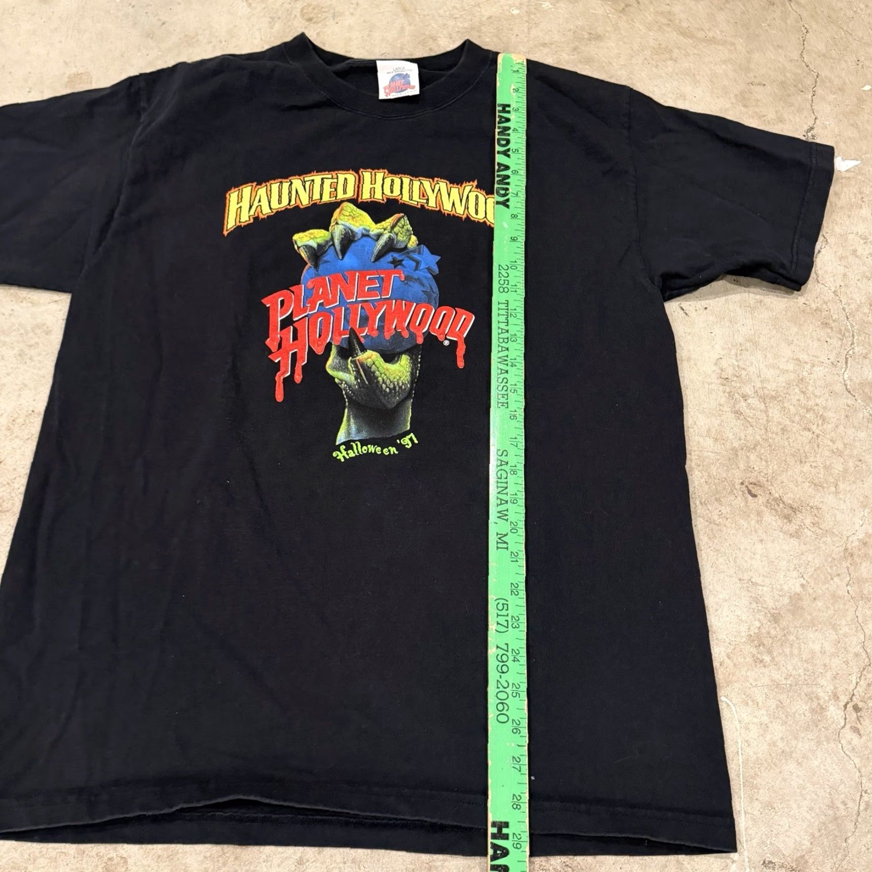 Planet Hollywood VINTAGE Planet Hollywood Shirt L Mens 90s Halloween Black Short Sleeve Crew Neck Size US L / EU 52-54 / 3 - 6 Thumbnail