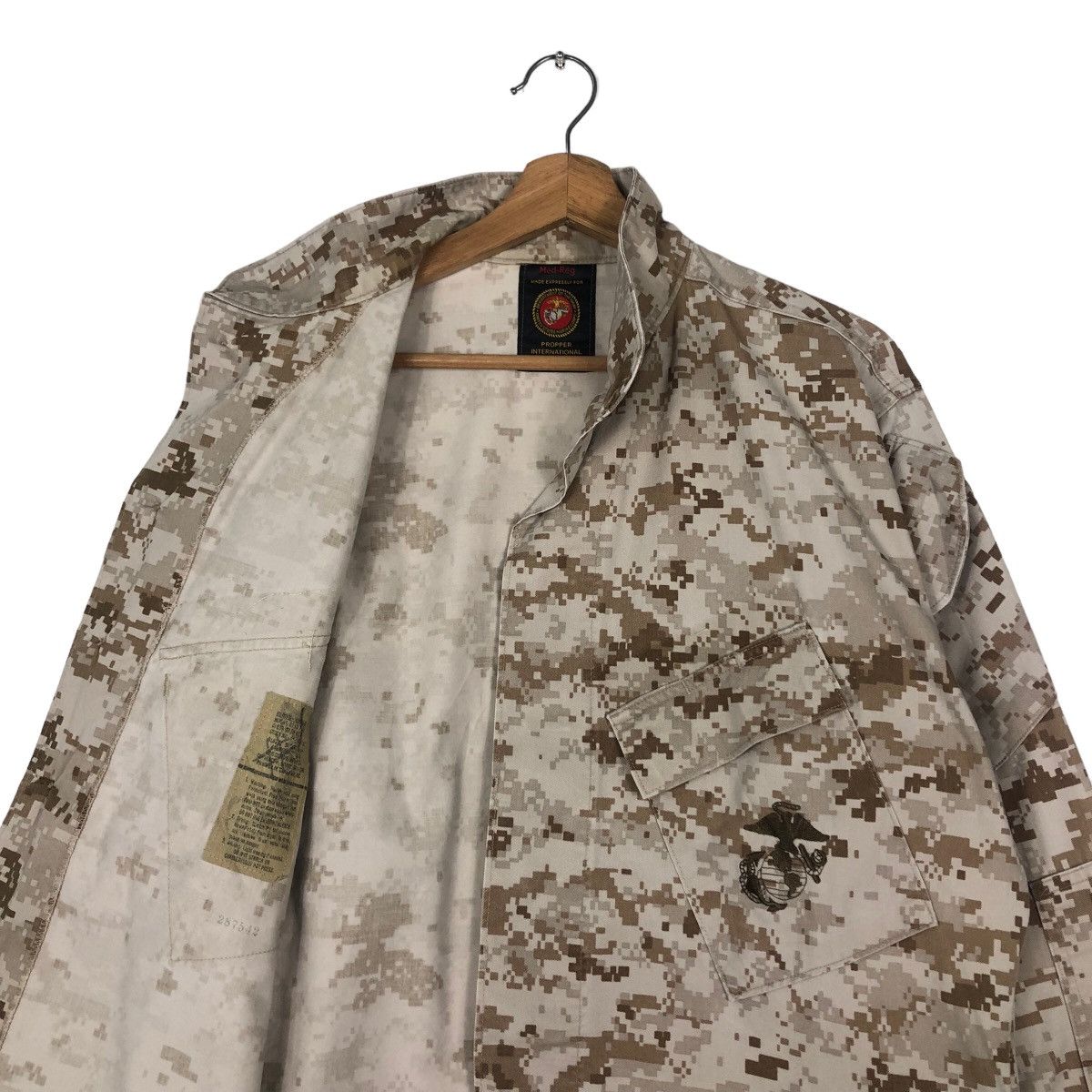 Vintage 🔥Vintage Military Chore Jacket Cargo Pocket Marines Navy Size US M / EU 48-50 / 2 - 12 Thumbnail