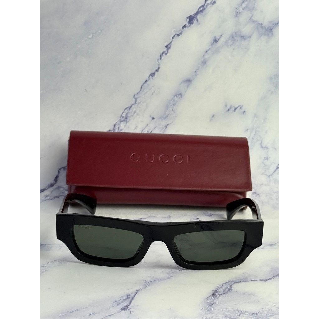 Gucci NEW Gucci GG1839S Miami Black Slim Unisex Logo Sunglasses Size ONE SIZE - 4 Thumbnail
