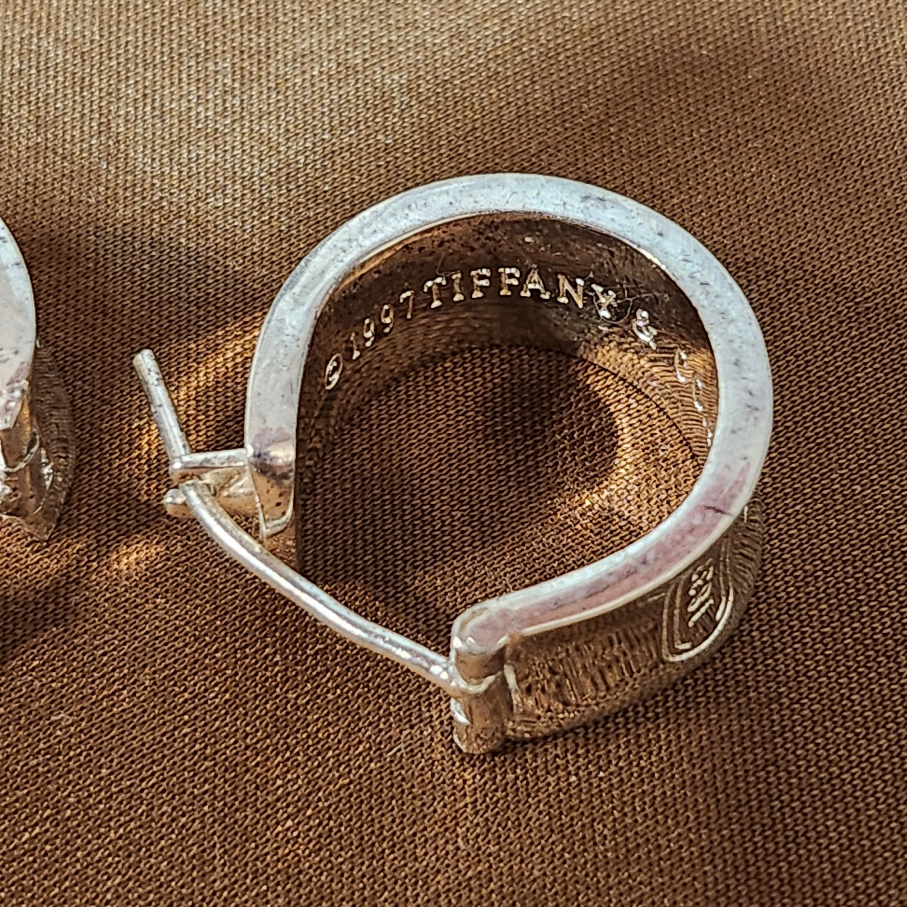 Tiffany & Co. T&CO Silver 925 earrings 1997 Rare Size ONE SIZE - 5 Thumbnail