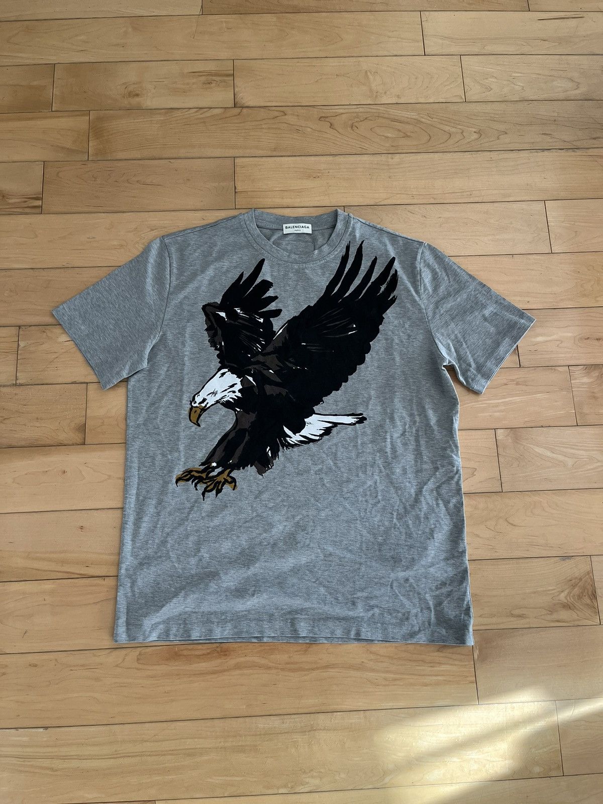 image of NWT - Balenciaga Fw16 Eagle T-Shirt in Grey, Men's (Size XL)