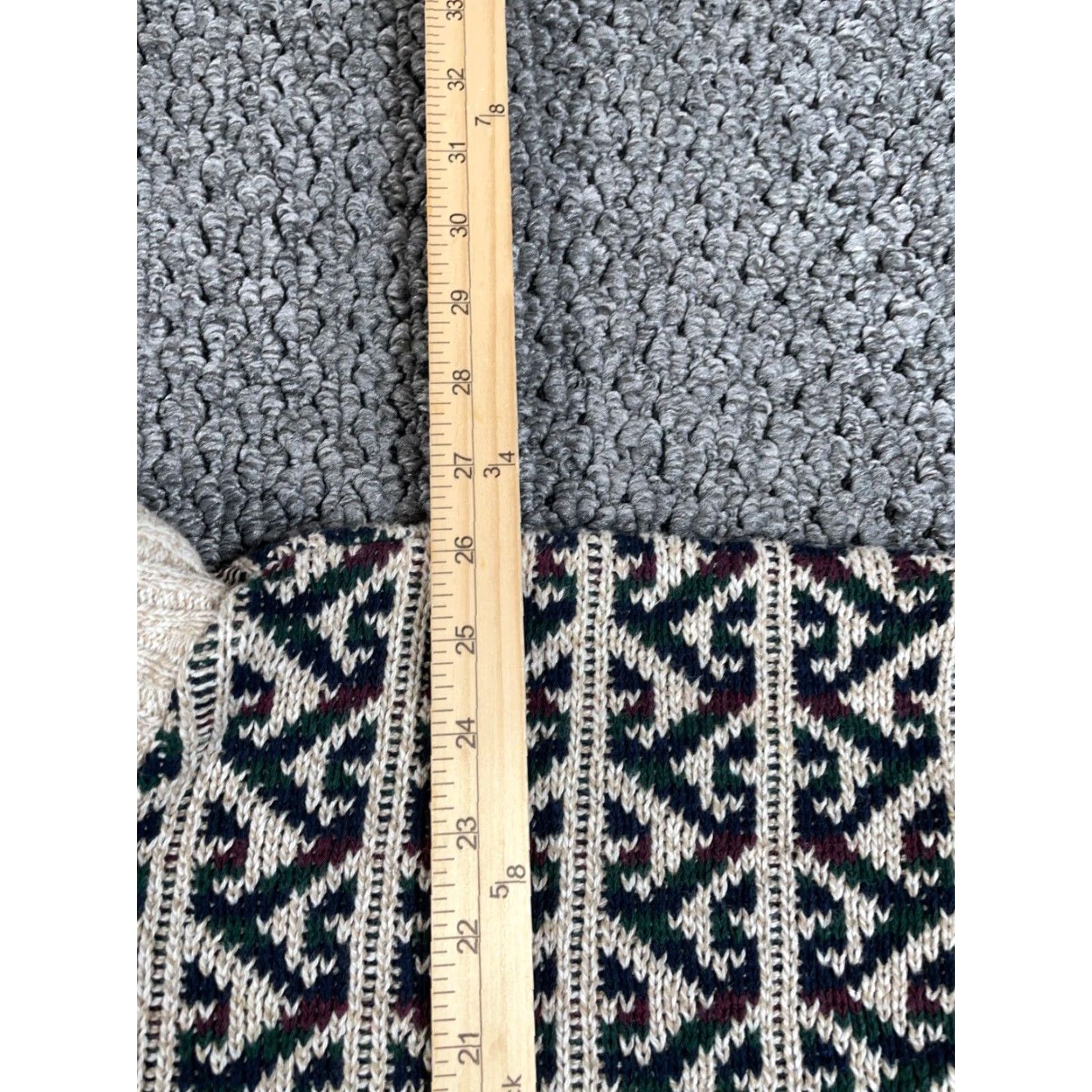 Vintage VINTAGE Towncraft Sweater Geometric Pattern Heavyweight Knit Adult XL Beige Mens Size US XL / EU 56 / 4 - 6 Thumbnail