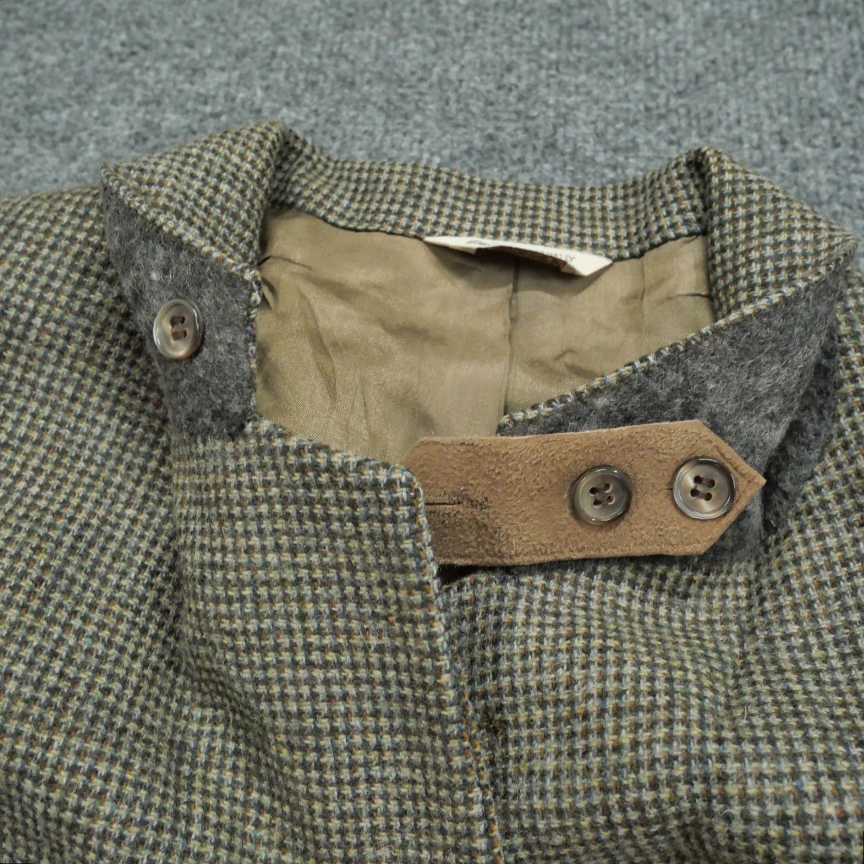 Vintage VINTAGE Hunt Valley Blazer Jacket Mens 44L 44 Long Brown Tweed Houndstooth Wool Size 44R - 7 Thumbnail