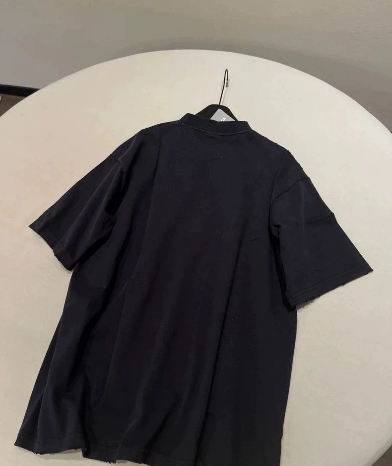 Balenciaga Balenciaga Black short-sleeved T-shirt with red ears of wh Size US M / EU 48-50 / 2 - 2 Thumbnail