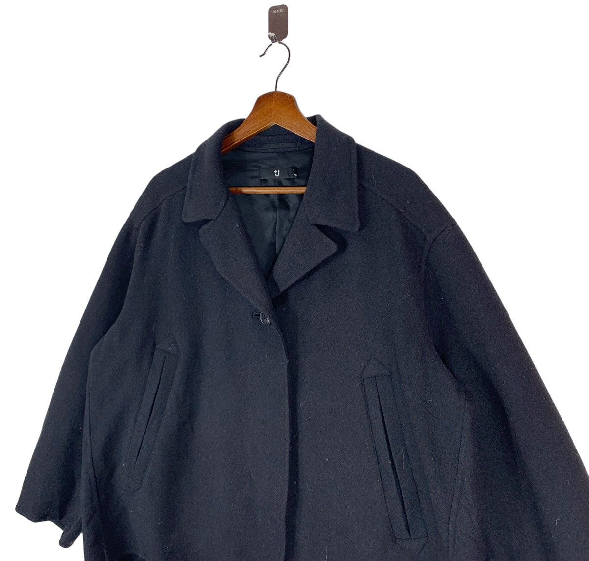 Jil Sander × Uniqlo Vintage Jill Sander Luxury Brand Wool Coat Jacket Size US L / EU 52-54 / 3 - 3 Thumbnail