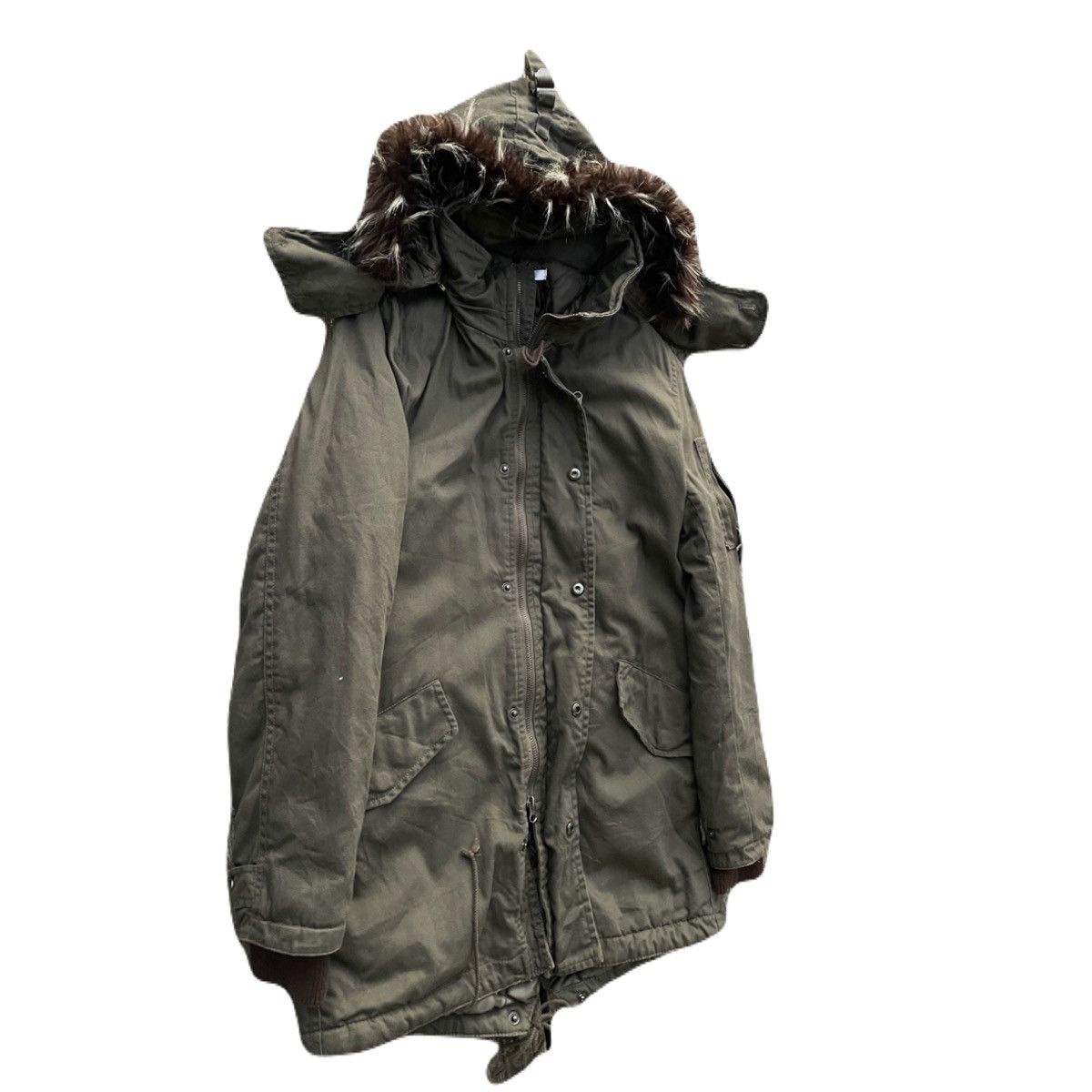 If Six Was Nine 2000s Japanese archive military fur hooded parka vkei y2k Size US S / EU 44-46 / 1 - 3 Thumbnail