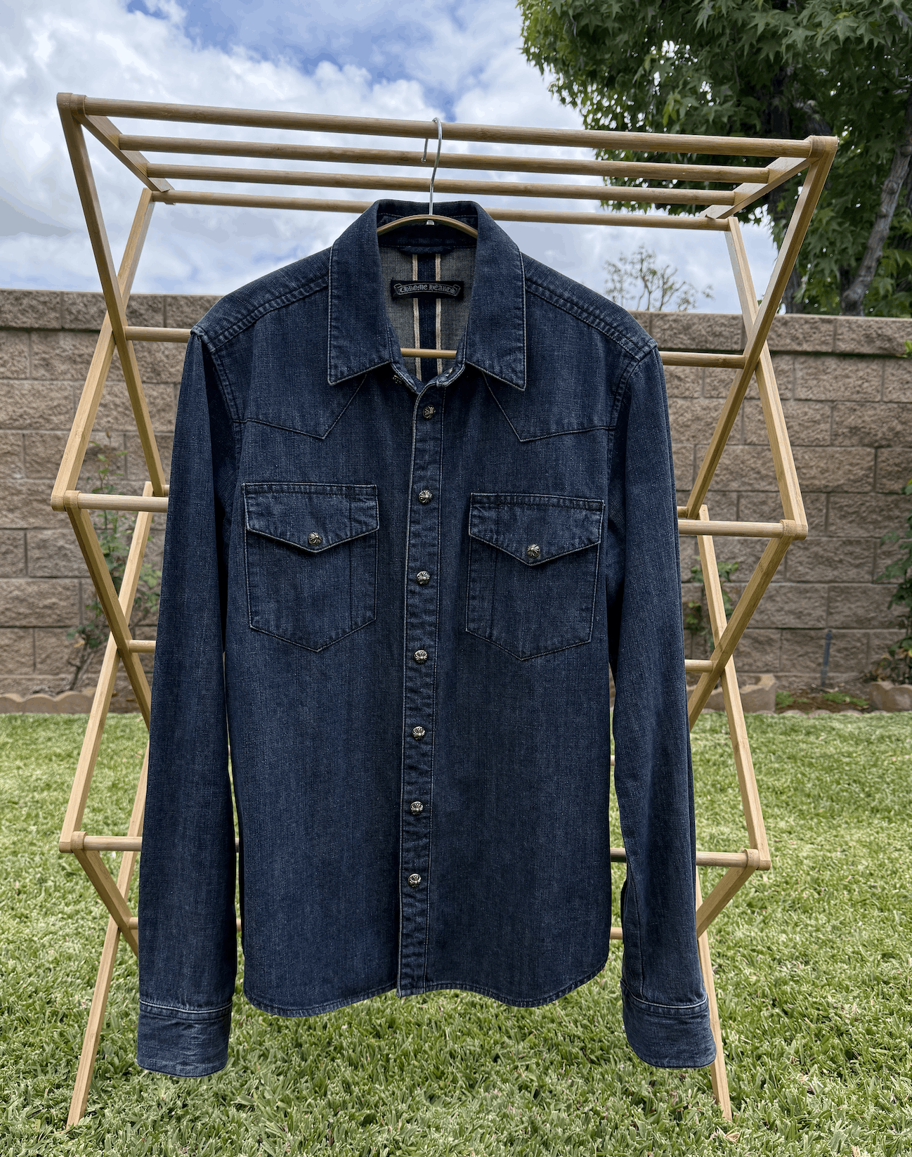 Chrome Hearts Chrome Hearts Cross Patch Western Denim Shirt Size US M / EU 48-50 / 2 - 1 Thumbnail