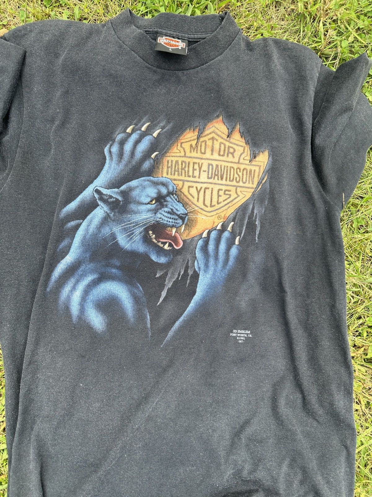 Harley Davidson 1991 3D emblem Harley Davidson black panther tshirt Size US L / EU 52-54 / 3 - 2 Thumbnail