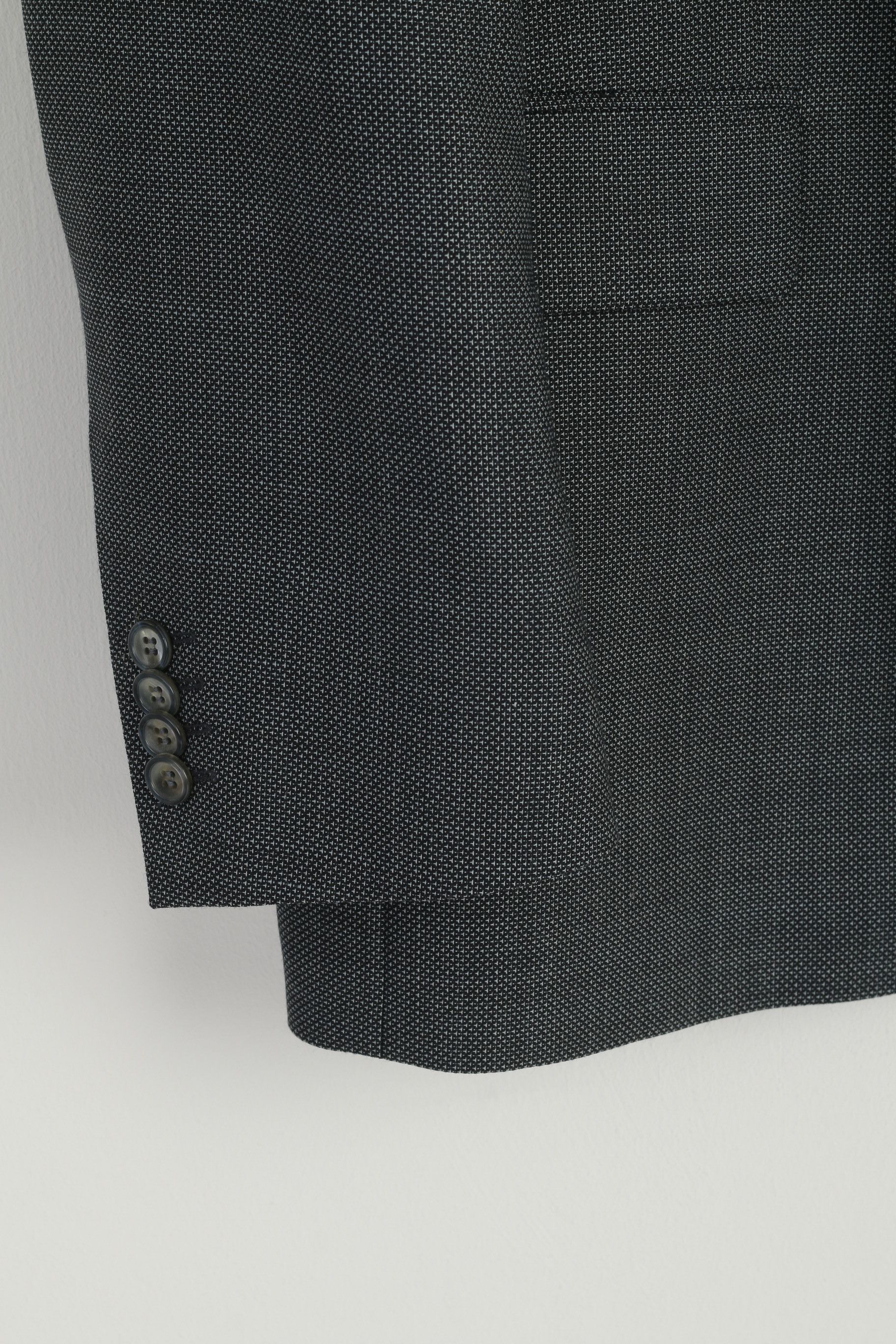 Vintage Roy Robson Men 54 44 Blazer Navy Wool Vintage 8753 Size 44R - 3 Thumbnail