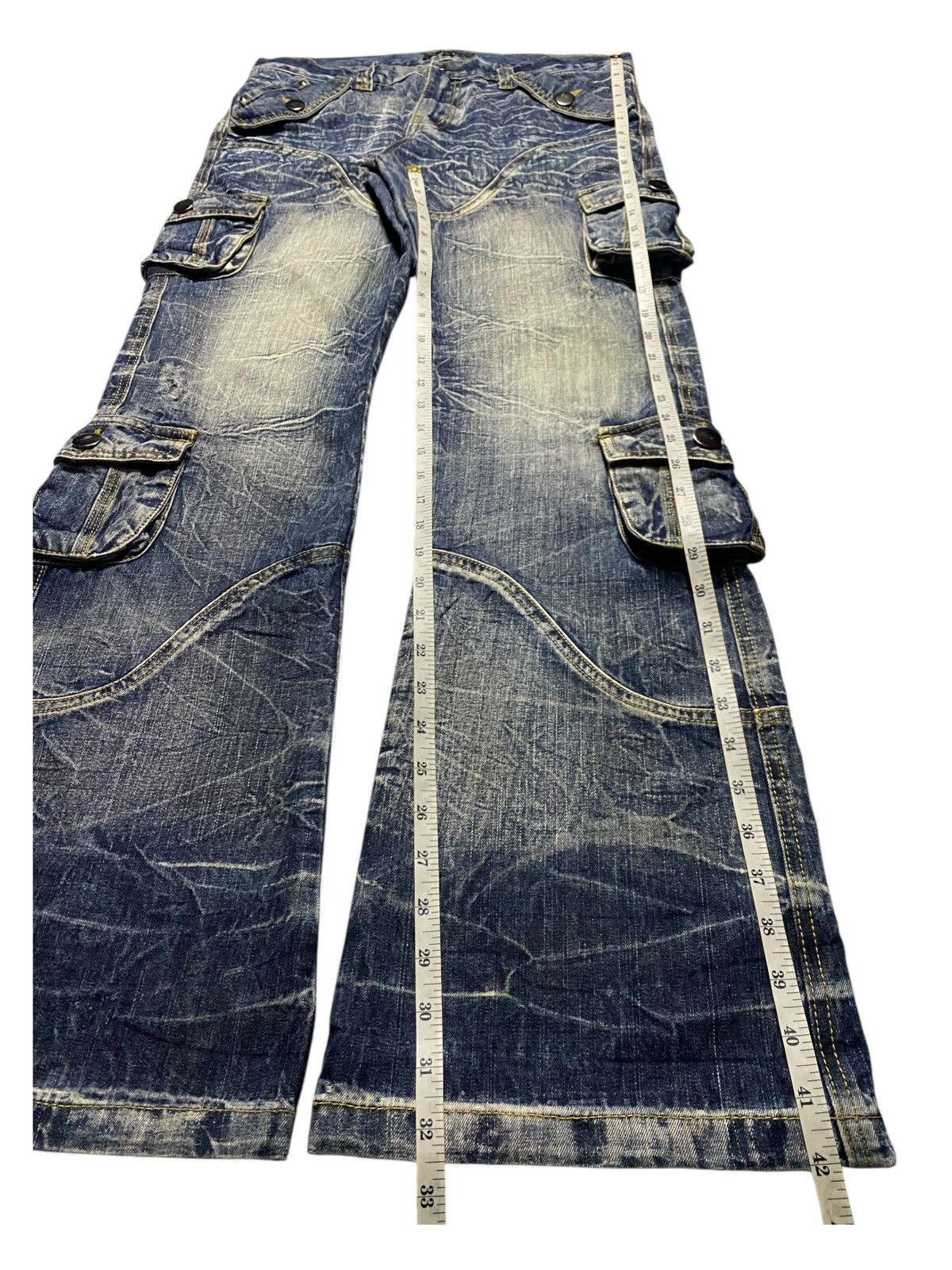 If Six Was Nine Vintage Japanese Brand Topism Tactical Flare Jeans Size US 33 - 14 Thumbnail