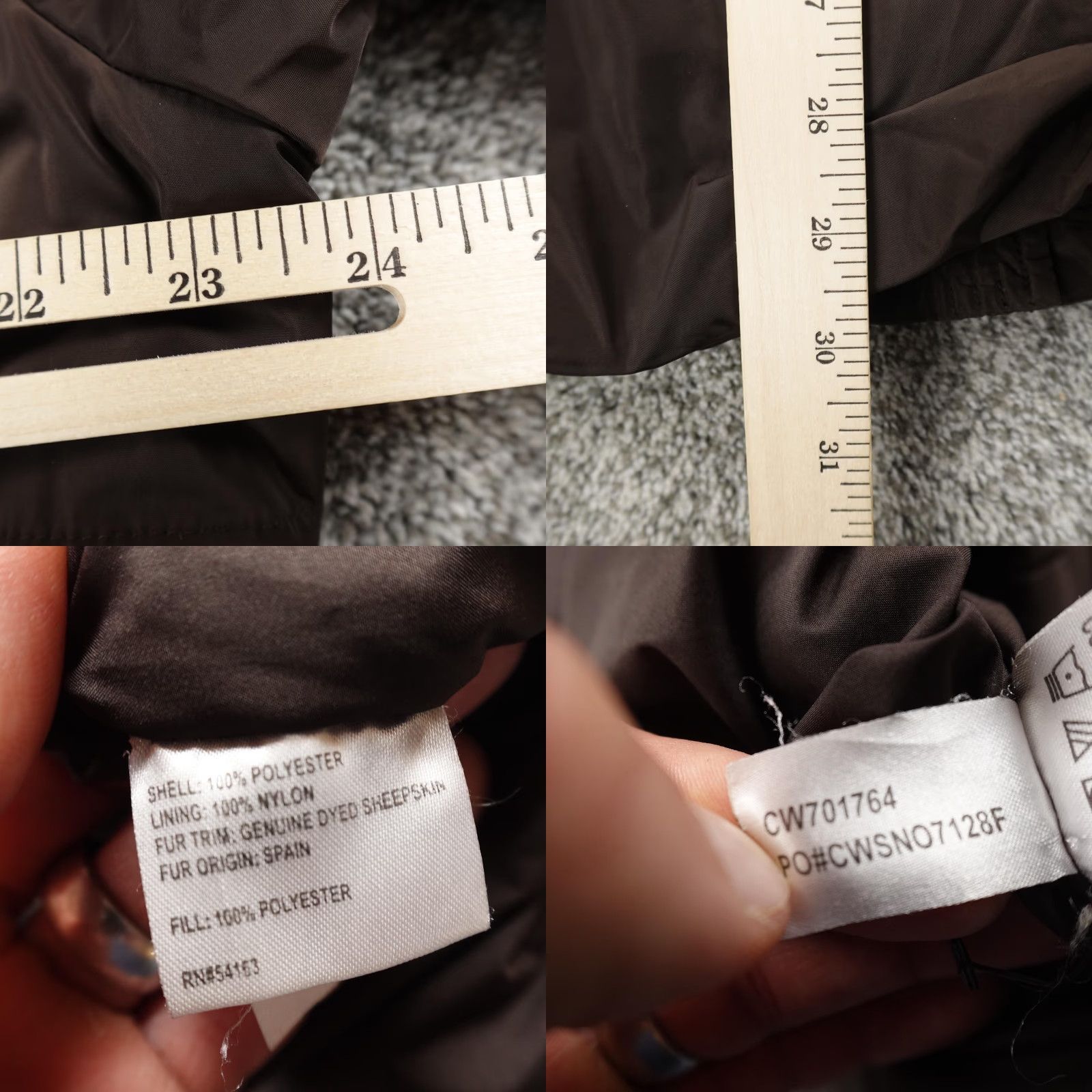 Calvin Klein Calvin Klein Coat Womens XL Brown Hooded Parka Insulated Fur Trim Zipper Mid-Length Size XL / US 12-14 / IT 48-50 - 8 Thumbnail