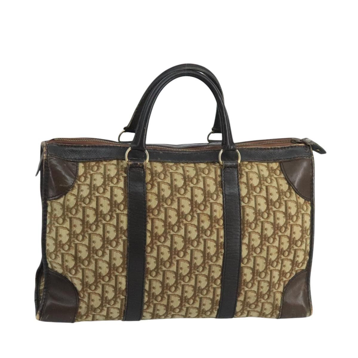 DIOR Trotter Canvas Boston Bag Brown