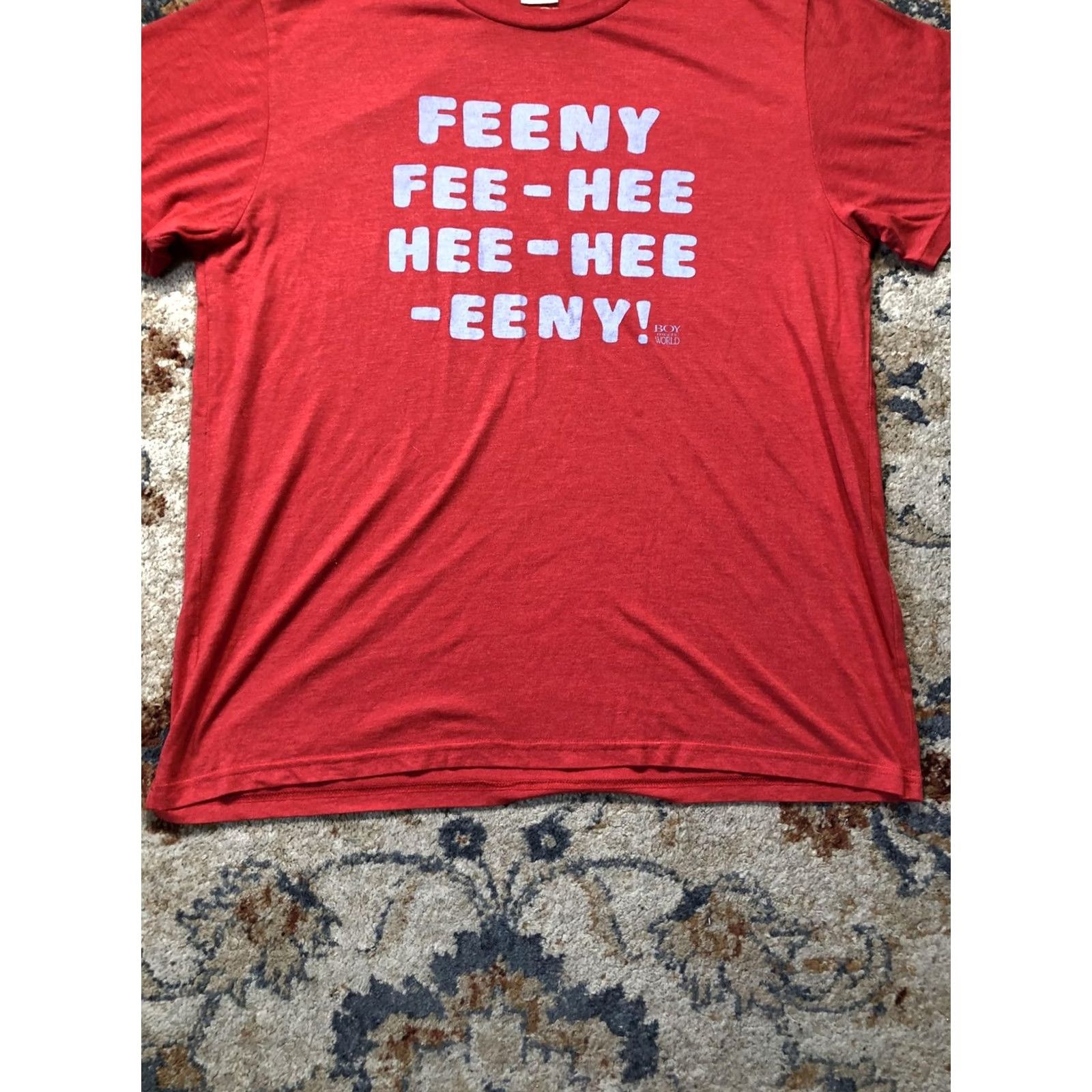 Vintage VINTAGE Boy Meets World Shirt Mens 2XL Red Homage Feeny Quote Graphic Tee TV Sitcom Size US XXL / EU 58 / 5 - 5 Thumbnail