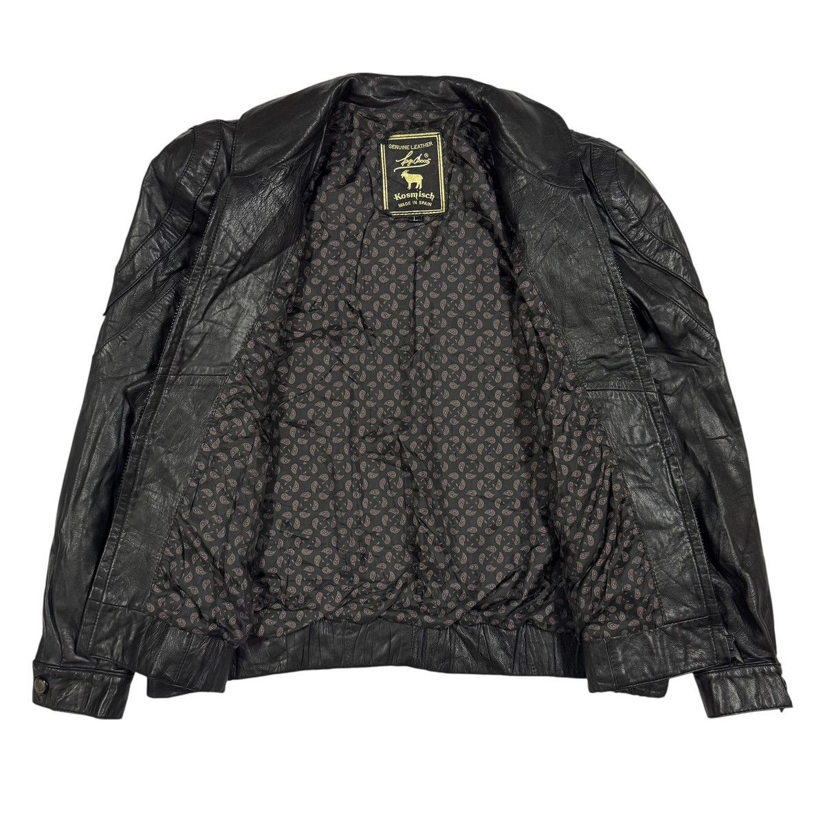 Kadoya Vtg🔥Kosmick Ridding Leather Jacket Made In Spain Size L Size US L / EU 52-54 / 3 - 3 Thumbnail