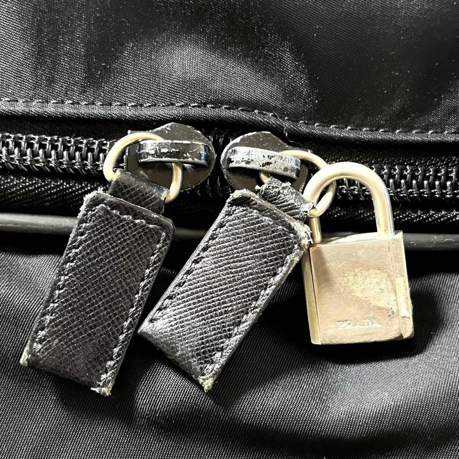 Prada Prada - Black Nylon and Leather Travel Bag Size ONE SIZE - 6 Thumbnail