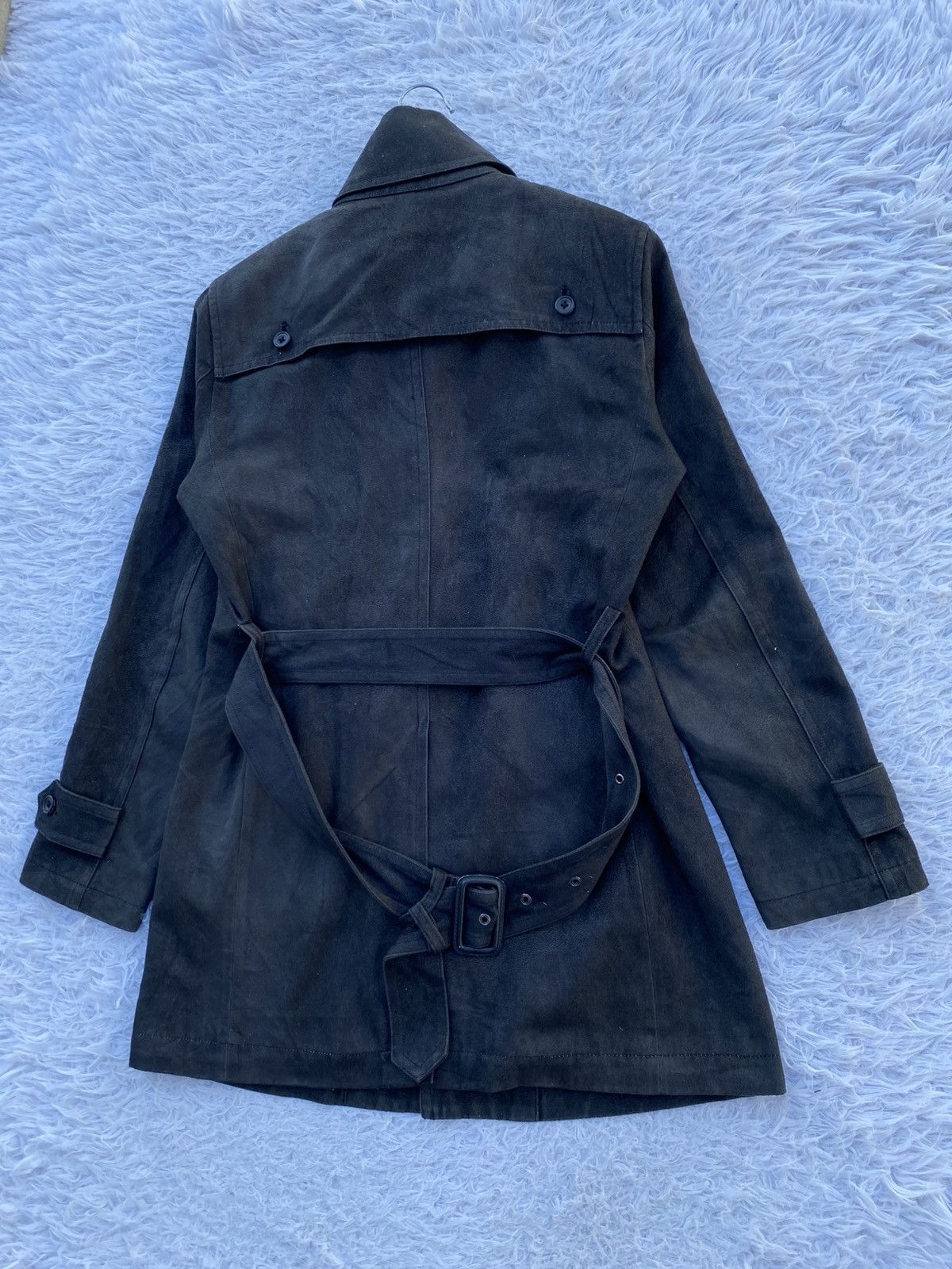 Tornado Mart Rare Vintage Tornado Mart Japanese Brand Suede Trench Coat Size M / US 6-8 / IT 42-44 - 16 Thumbnail