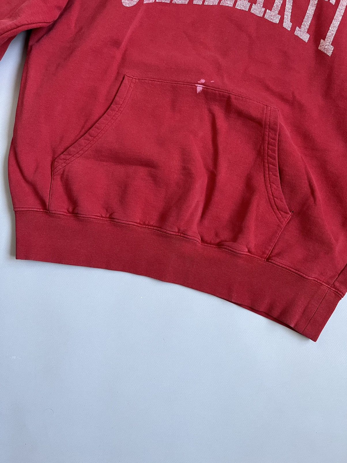 Carhartt × Vintage Vintage 90s Carhartt Men Distressed Red Logo Hoodie Size US L / EU 52-54 / 3 - 21 Thumbnail