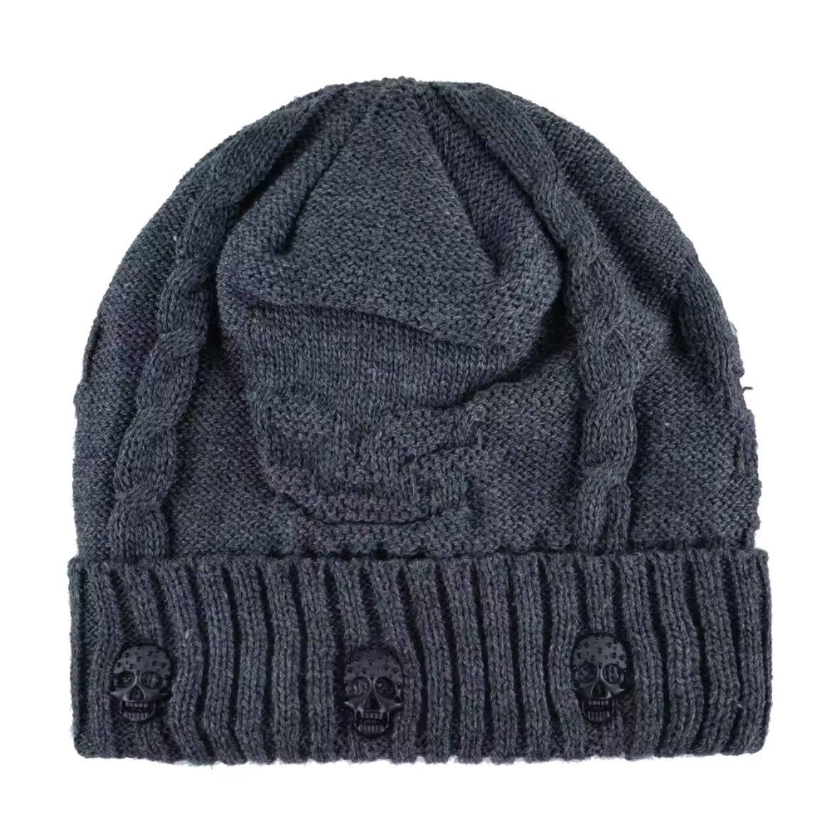 Japanese Brand Hip-hop Skull Pattern Beanie Size ONE SIZE - 4 Thumbnail