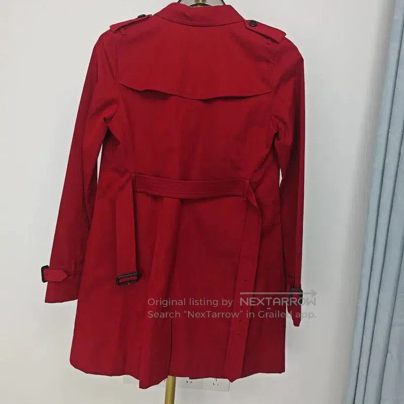 Burberry Burberry Red Cotton Mid-Length Trench Coat. Size L / US 10 / IT 46 - 5 Thumbnail